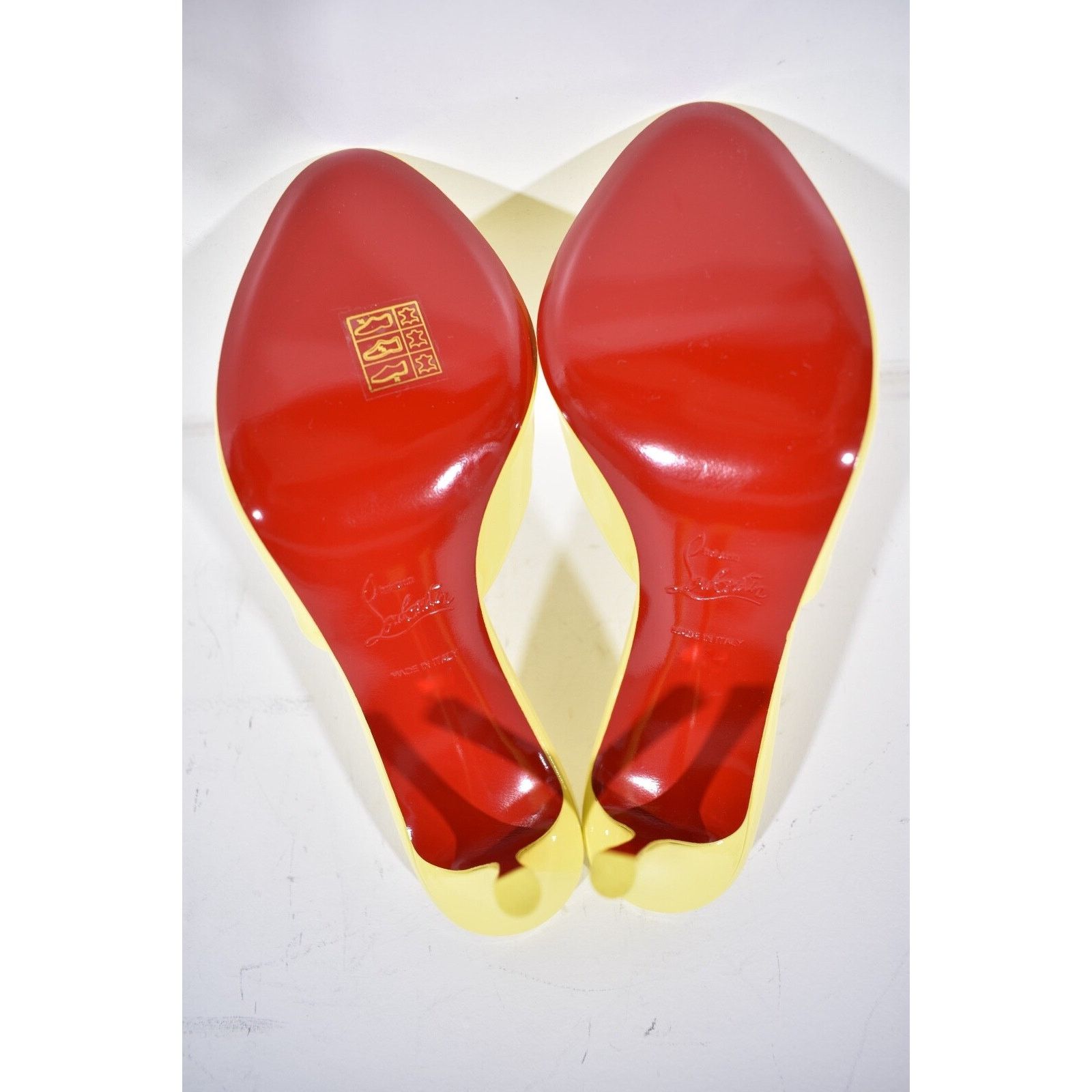 Christian Louboutin Me Dolly 85 Piou Yellow Backless Sandal Mule Heel Pump 37.5 Size US 7.5 / IT 37.5 - 12 Thumbnail