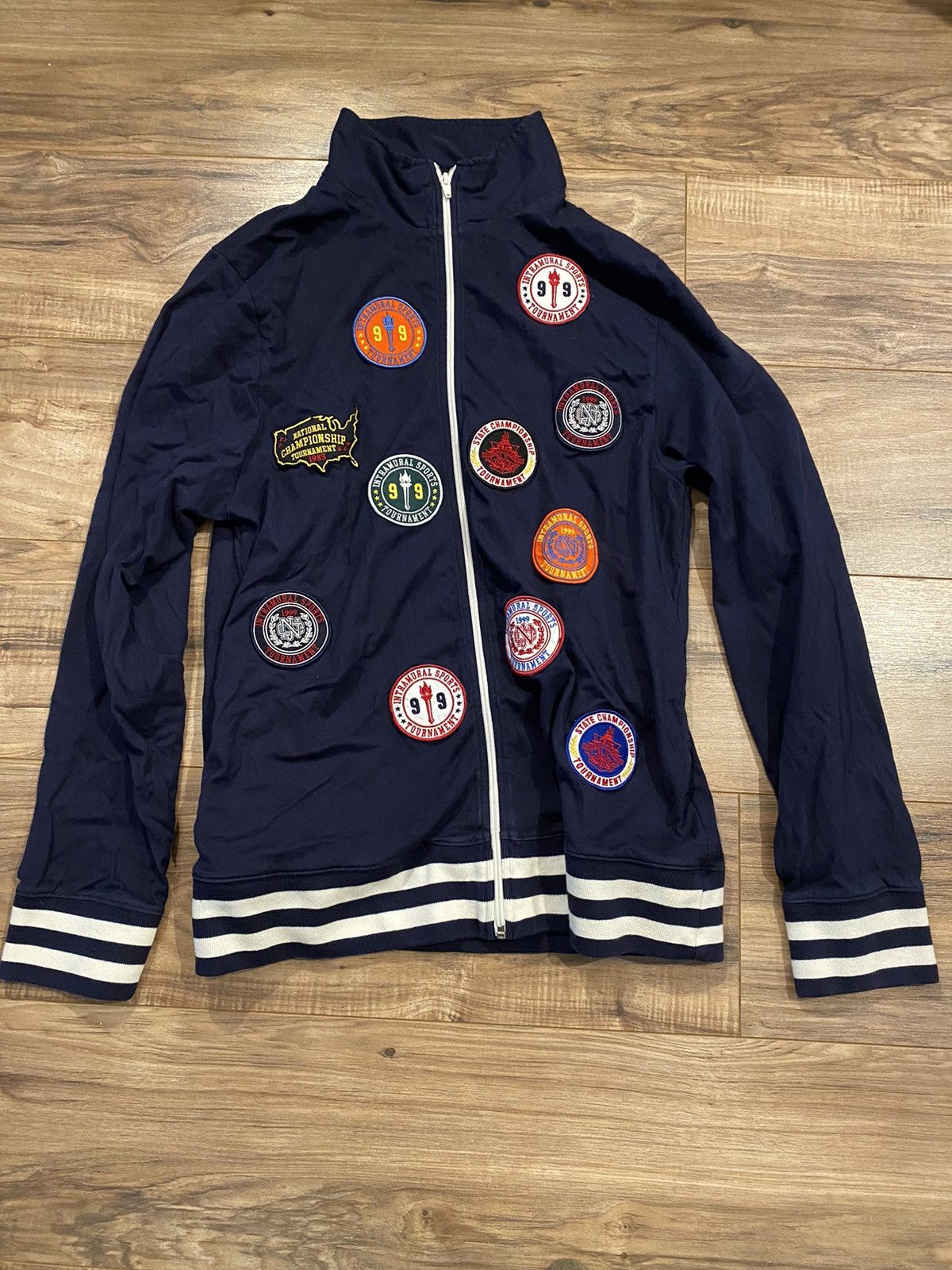 Nautica Vintage Nautica torch patch work jacket Size US L / EU 52-54 / 3 - 1 Thumbnail