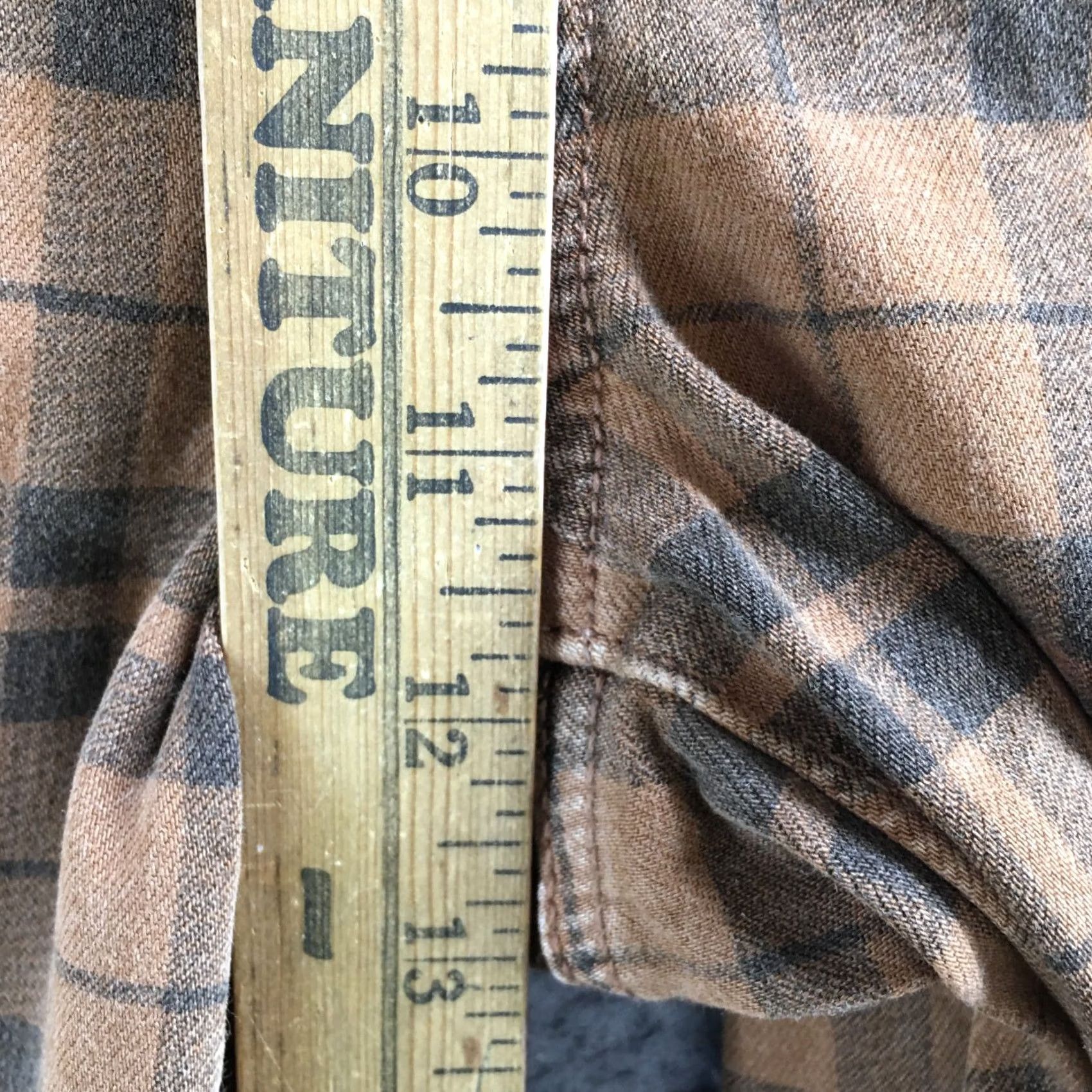 American Eagle Outfitters American Eagle High Rise Jegging Pants Womens 12R (31x27.5) Brown Plaid Size 34" / US 12 / IT 48 - 6 Thumbnail