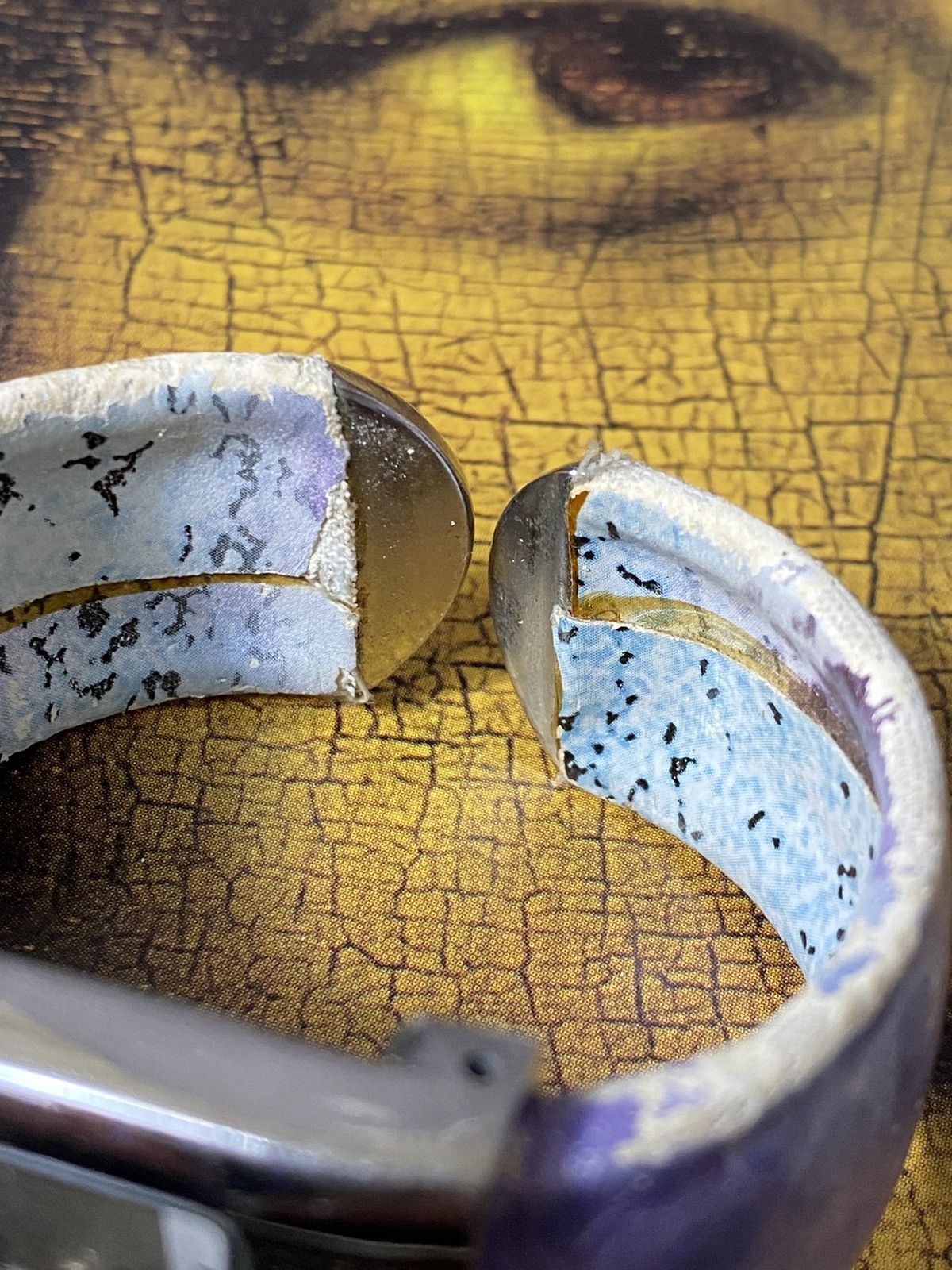 Japanese Brand × Jewelry × Vintage Art Watch Quartz Wide Bracelet Iridescent Size ONE SIZE - 9 Thumbnail