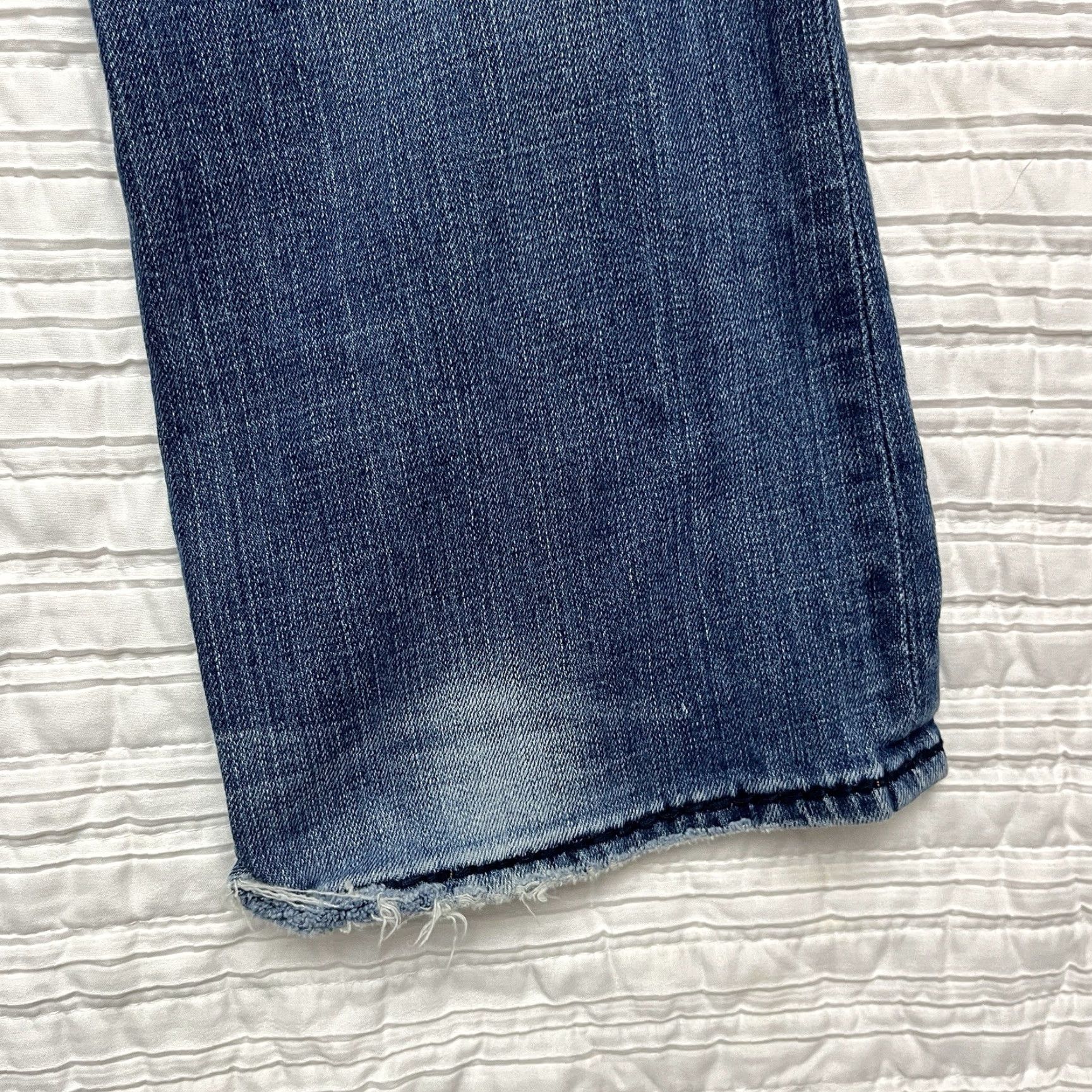 Vintage VINTAGE Rock Revival Jeans Womens 26x30 Blue Skinny Jasna Distressed Embroidered Pockets Size 30" / US 8 / IT 44 - 5 Thumbnail