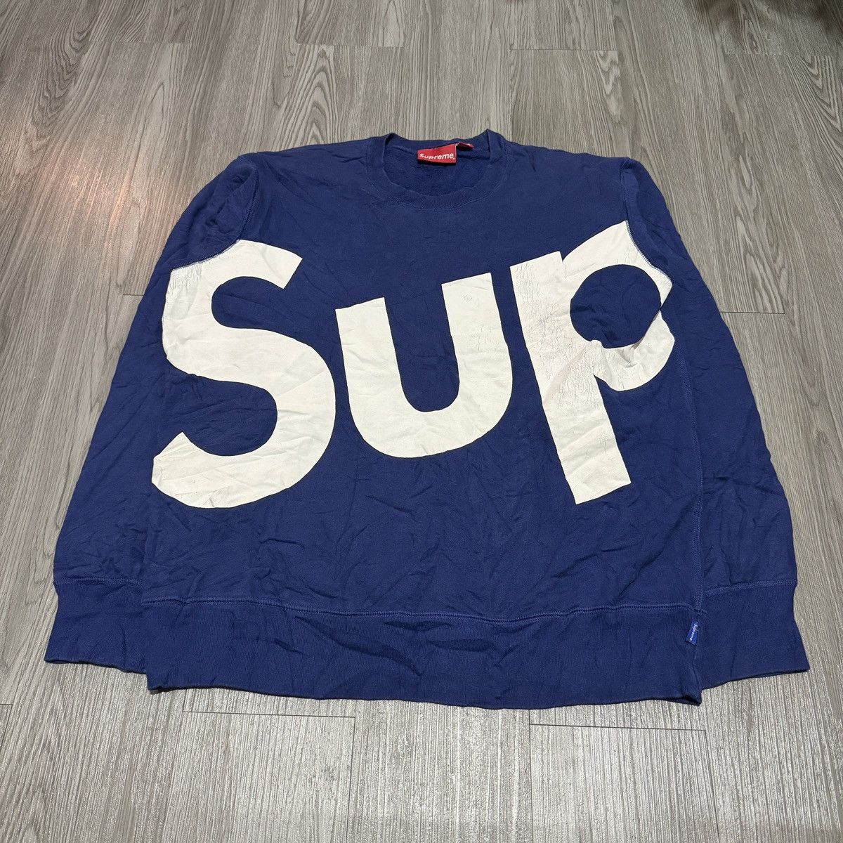 Supreme Supreme Sup Logo Royal Blue Pullover FW 13 Size US L / EU 52-54 / 3 - 1 Thumbnail
