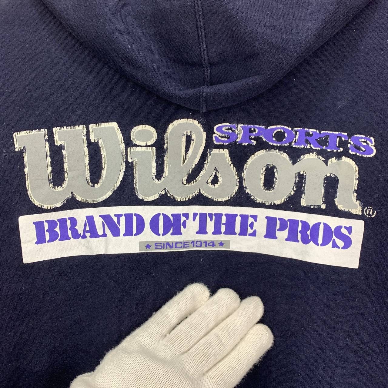 Wilson Vintage WILSON SPORT Zipper Hoodie #0461-12 Size US M / EU 48-50 / 2 - 2 Thumbnail