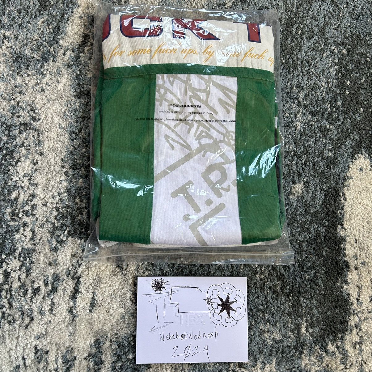 Fuck The Population FTP SOUVENiR RUGBY JERSEY LONGSLEEVE POLO SPORT GREEN NAVY Size US L / EU 52-54 / 3 - 5 Thumbnail