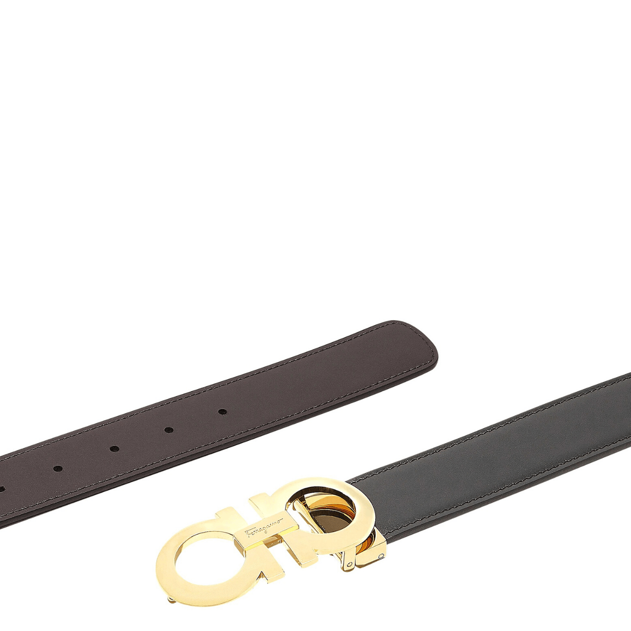 Salvatore Ferragamo Ferragamo 675542 586940 Gancini Reversible Men's Belt Size ONE SIZE - 1 Thumbnail