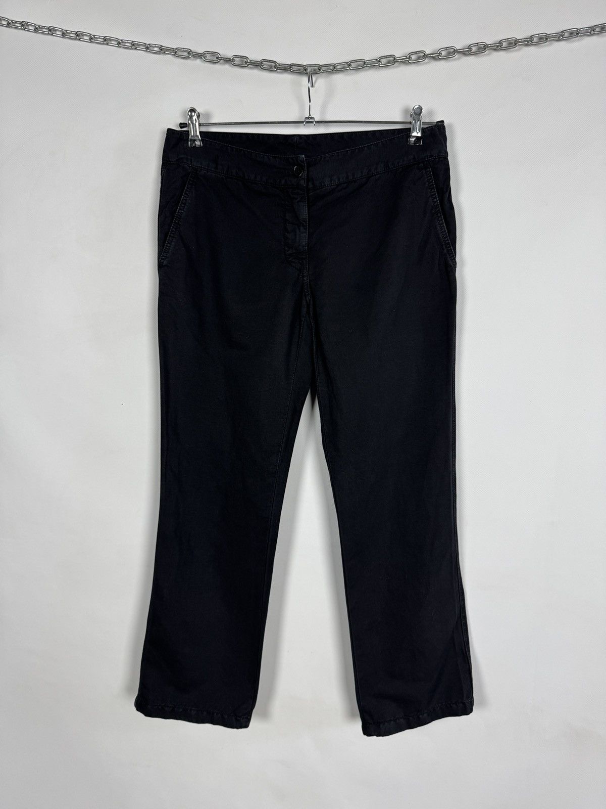 Prada Prada Black Pants Straight Leg Trousers Italy Made Size 46 Size 32" / US 10 / IT 46 - 1 Thumbnail