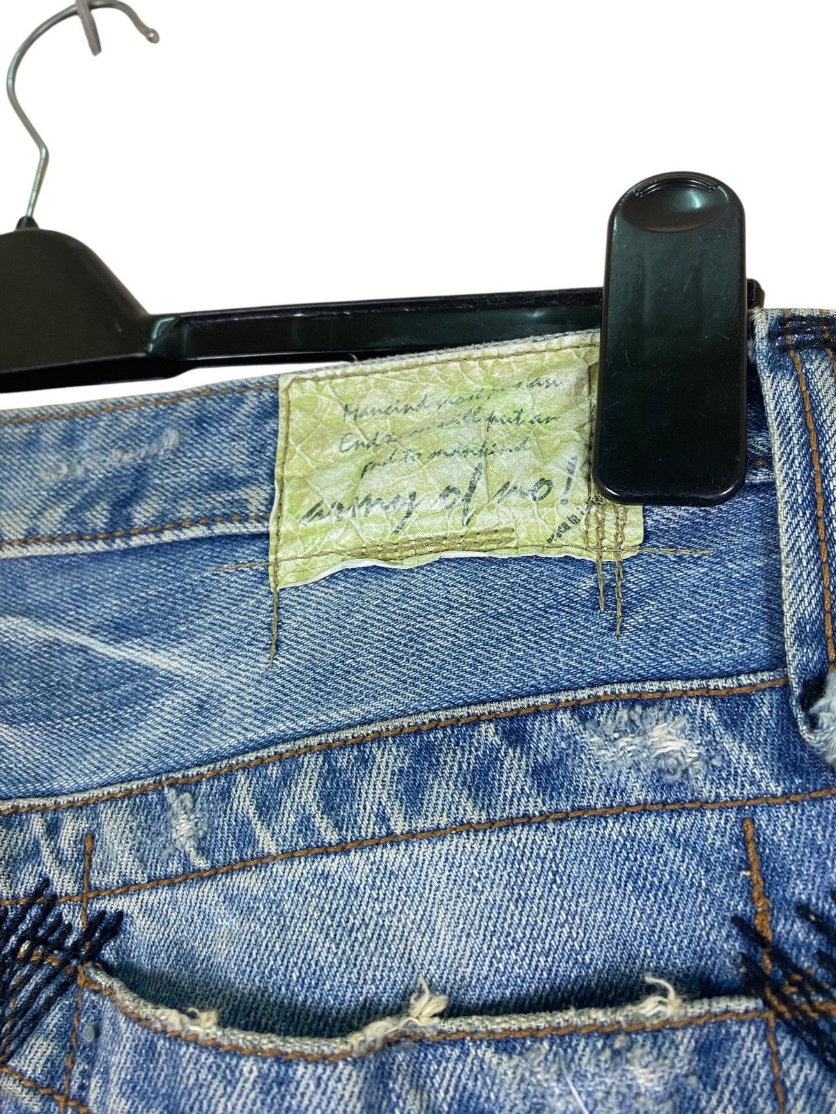 Japanese Brand Japanese Army of No Stud Hysteric Inspired Distressed Jeans Size US 32 / EU 48 - 9 Thumbnail