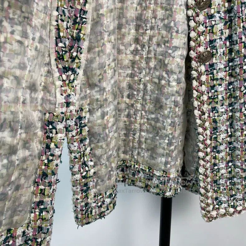Chanel Chanel Long tweed coat Size S / US 4 / IT 40 - 3 Thumbnail