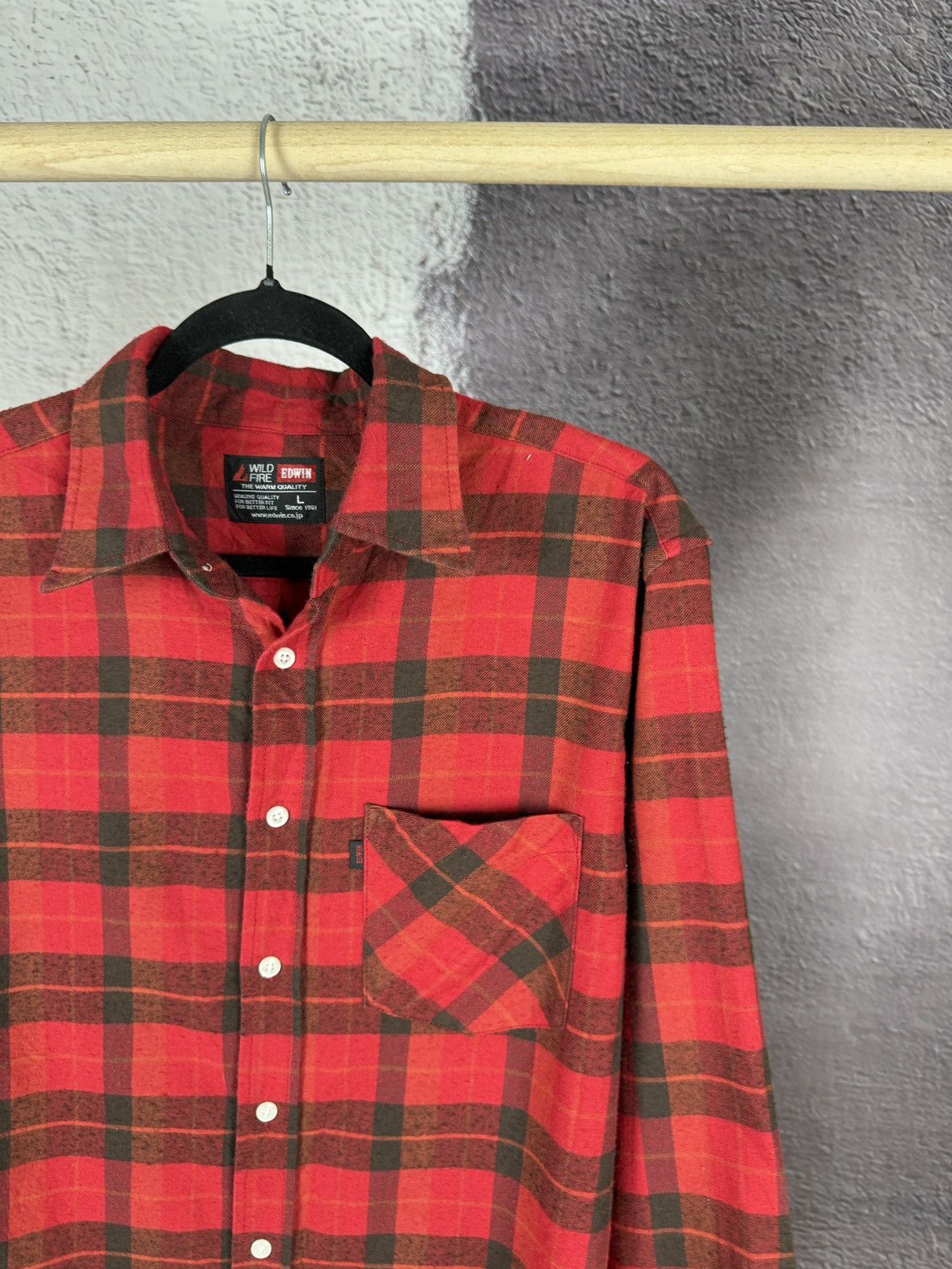 Edwin × Japanese Brand Edwin Wildfire Japan checkered flannel long sleeve shirt Size US L / EU 52-54 / 3 - 4 Thumbnail