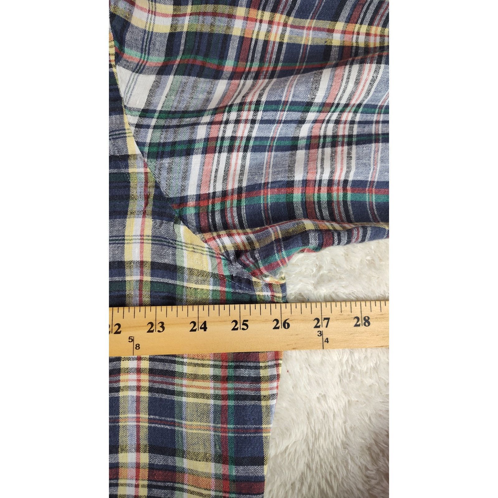 Ralph Lauren Ralph Lauren 100% Linen Shirt XXL Button Down Plaid Mens VTG Size US XXL / EU 58 / 5 - 7 Thumbnail