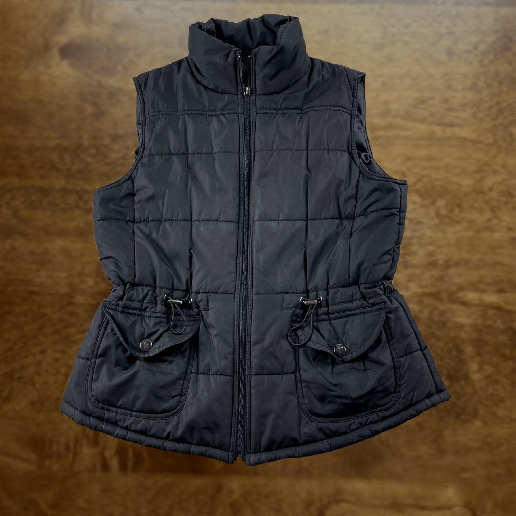 Vintage VINTAGE New York & Company Vest Womens Medium Black Quilted Full Zip Collared Size M / US 6-8 / IT 42-44 - 1 Thumbnail