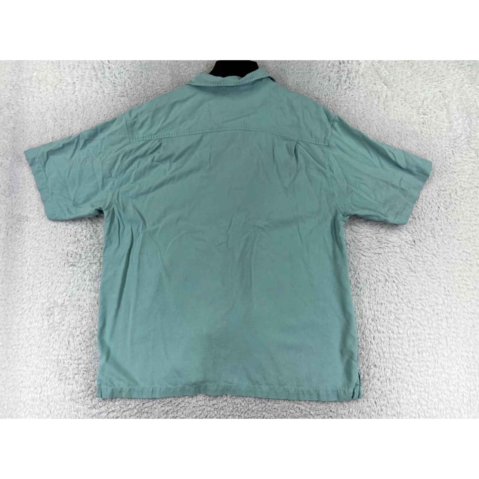Tommy Bahama Tommy Bahama Shirt Mens Large Green Silk Blend Button Up Hawaiian Camp Vacation Size US L / EU 52-54 / 3 - 2 Thumbnail