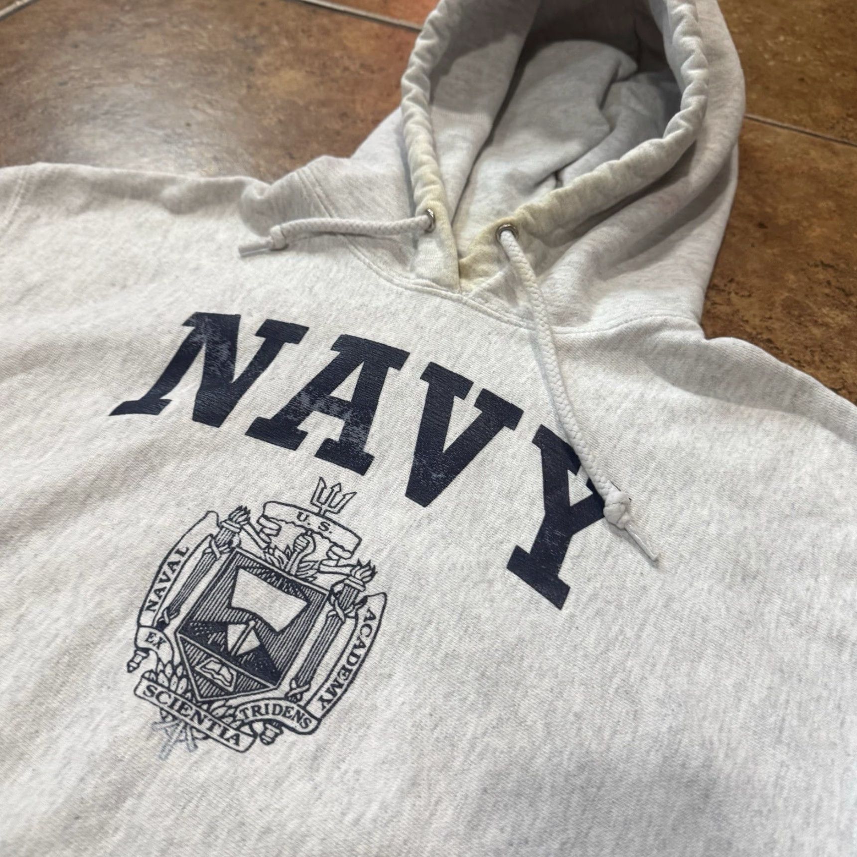 Champion VINTAGE Champion Hoodie Men Navy United States Naval 90s Reverse Weave Gray Medium Sweatshirt Size US M / EU 48-50 / 2 - 3 Thumbnail