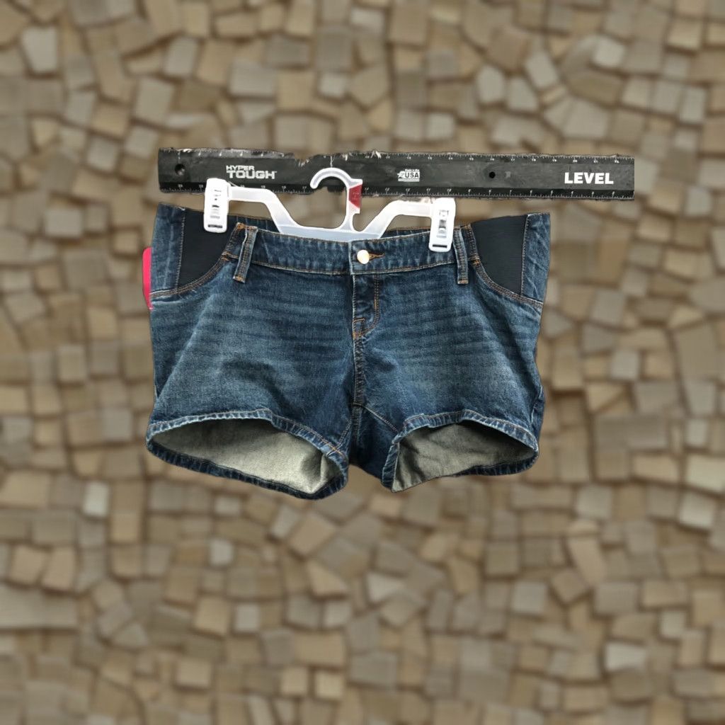 Denime Ingrid & Isabel Maternity Denim Blue Jeans Mid Rise Dark Wash 5-Pocket 28" Waist Short Womens Size 6 Size 28" / US 6 / IT 42 - 1 Thumbnail