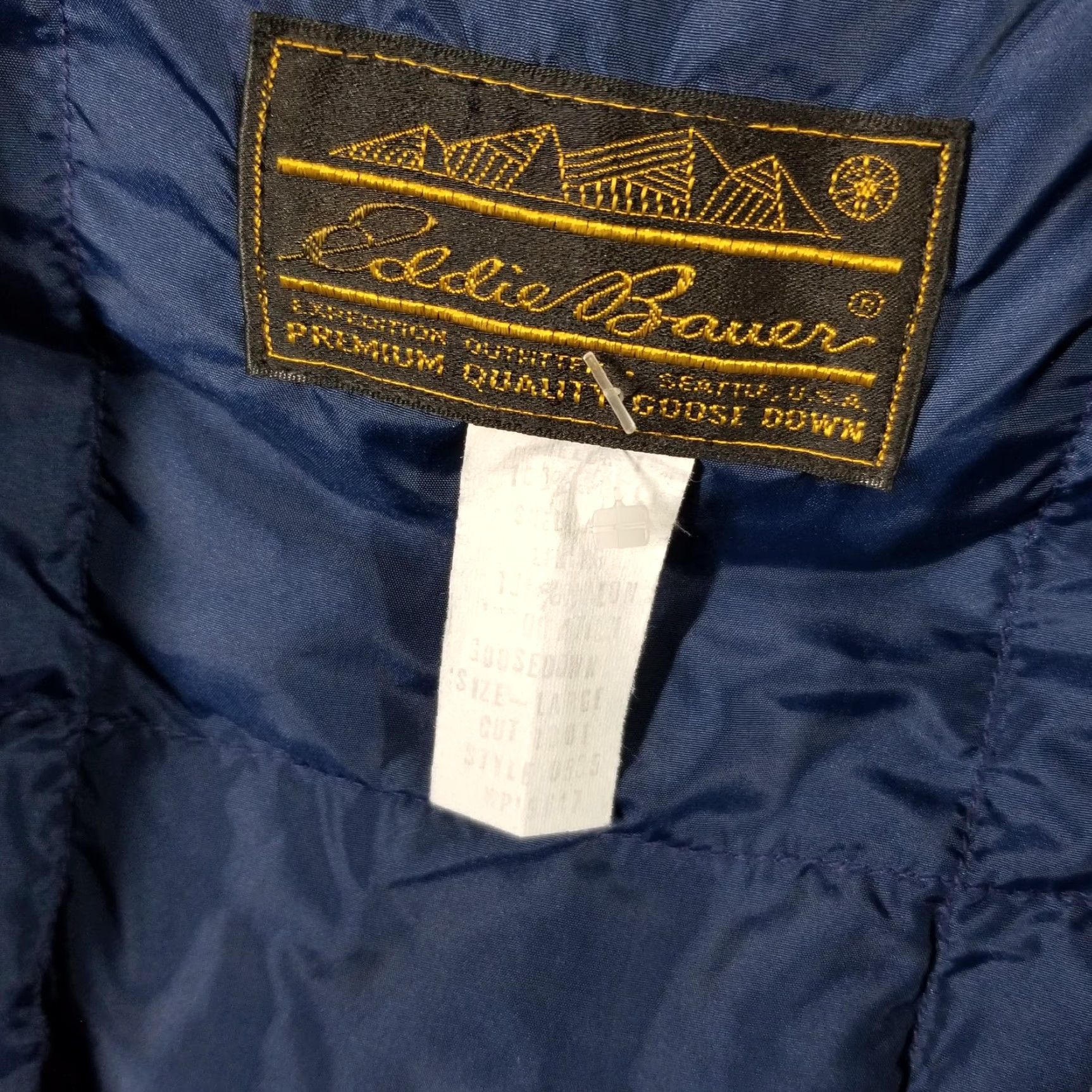 Eddie Bauer Vintage Yes Eddie Bauer Vest Mens Large Gray Blue Goose Down Puffer Wool Tweed Button Lined Size US L / EU 52-54 / 3 - 5 Thumbnail
