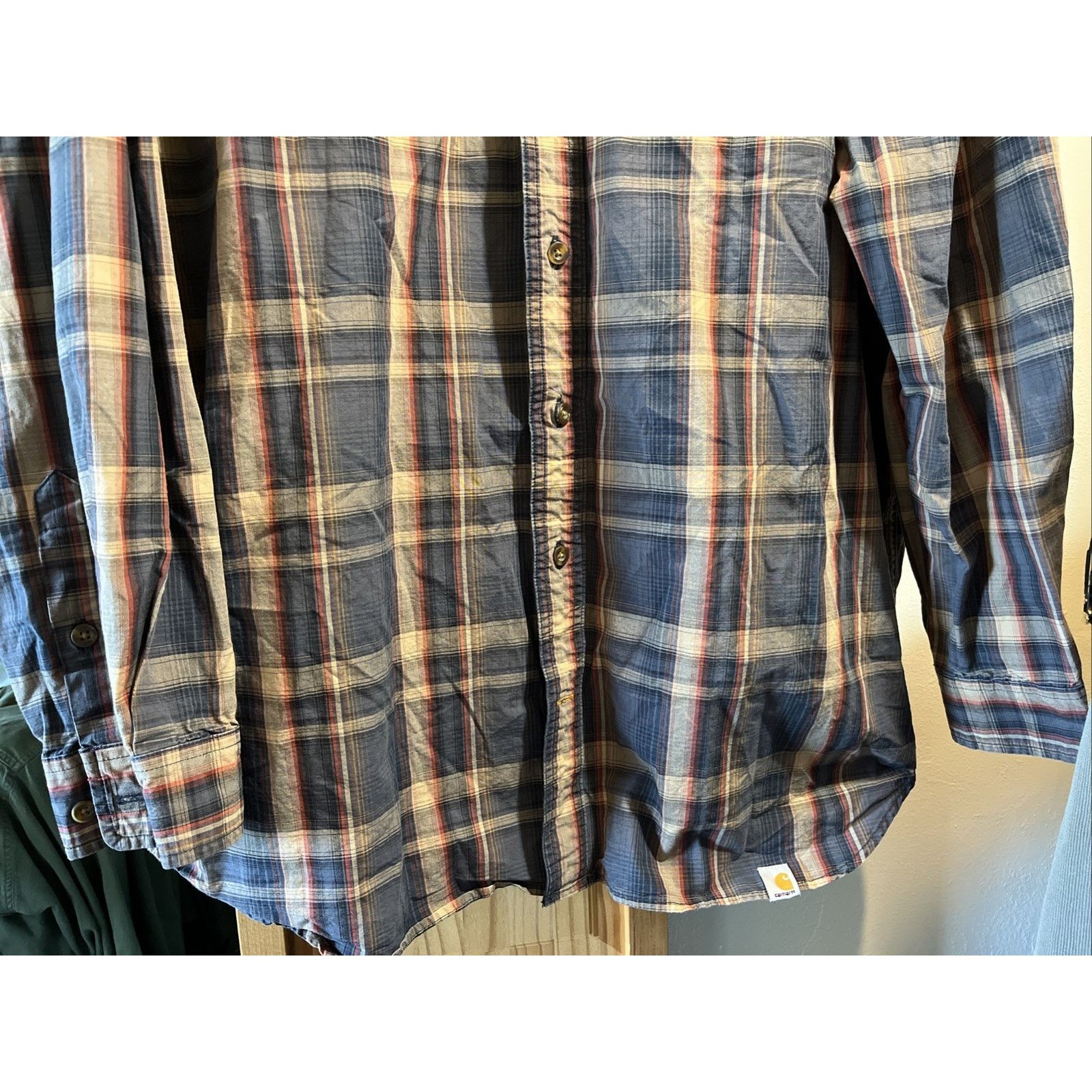 Carhartt Carhartt Shirt Men XXLT Blue Brown Plaid Outdoor Relaxed Fit Size US XXL / EU 58 / 5 - 6 Thumbnail