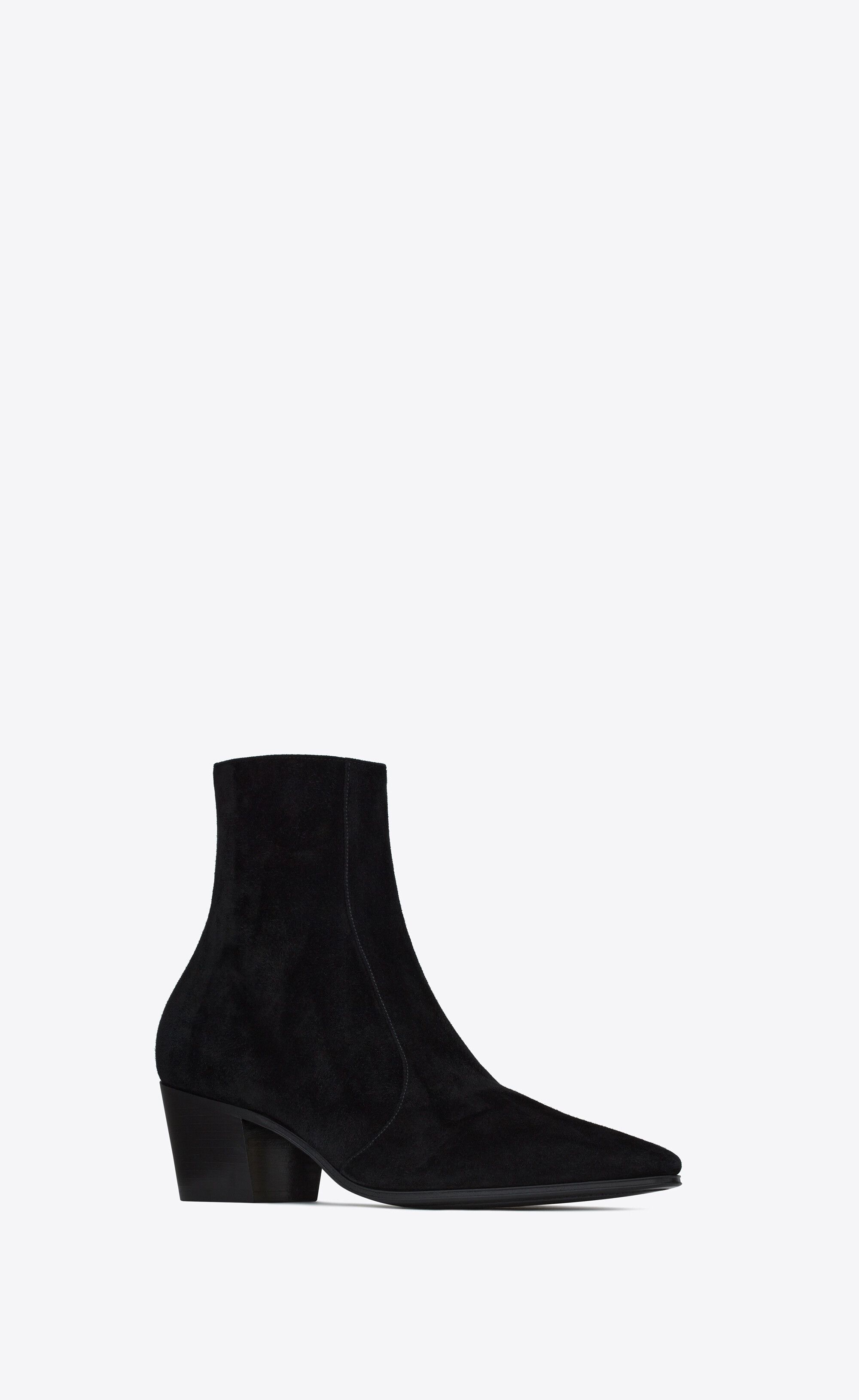 Saint Laurent Paris o1bcso1str1124 Vassili Zipped Booties in Black Size US 5.5 / IT 35.5 - 1 Thumbnail