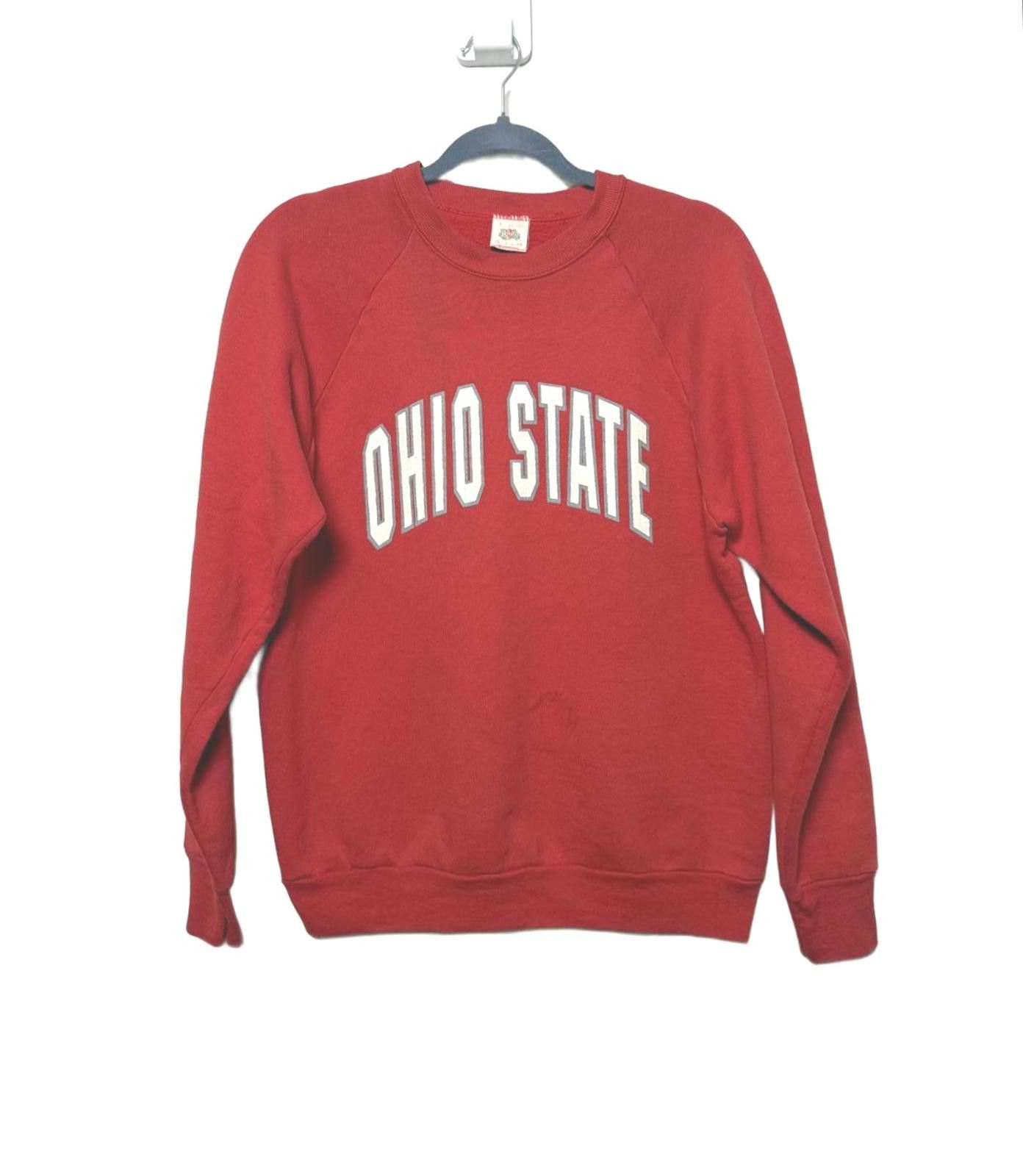 Designer Vintage 80s 90s OHIO STATE Raglan Sweatshirt Size US L / EU 52-54 / 3 - 1 Thumbnail