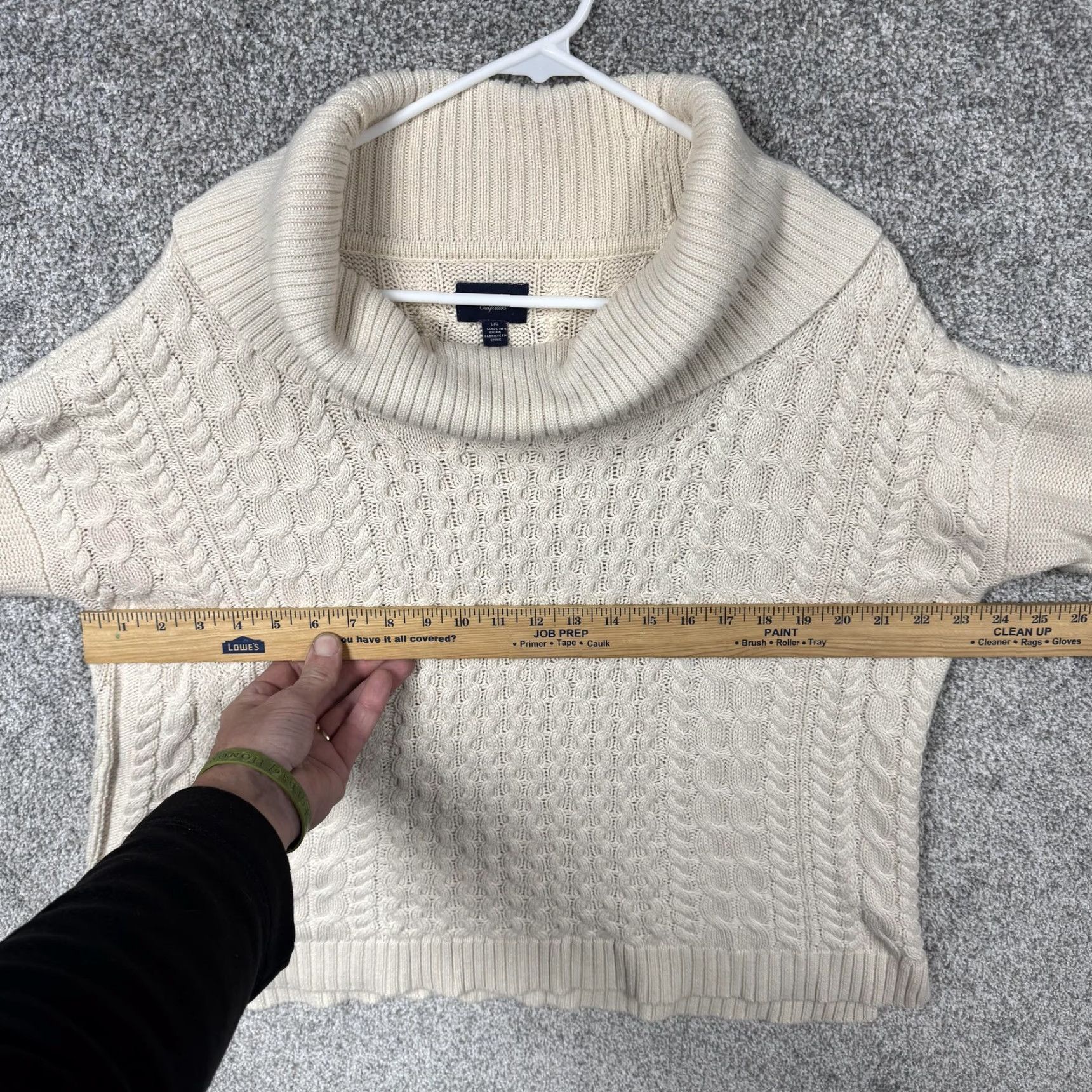 American Eagle Outfitters American Eagle Outfitters Sweater White L Womens Pullover Cowl Neck Cable Knit Cozy Knit Pullover Size L / US 10 / IT 46 - 6 Thumbnail