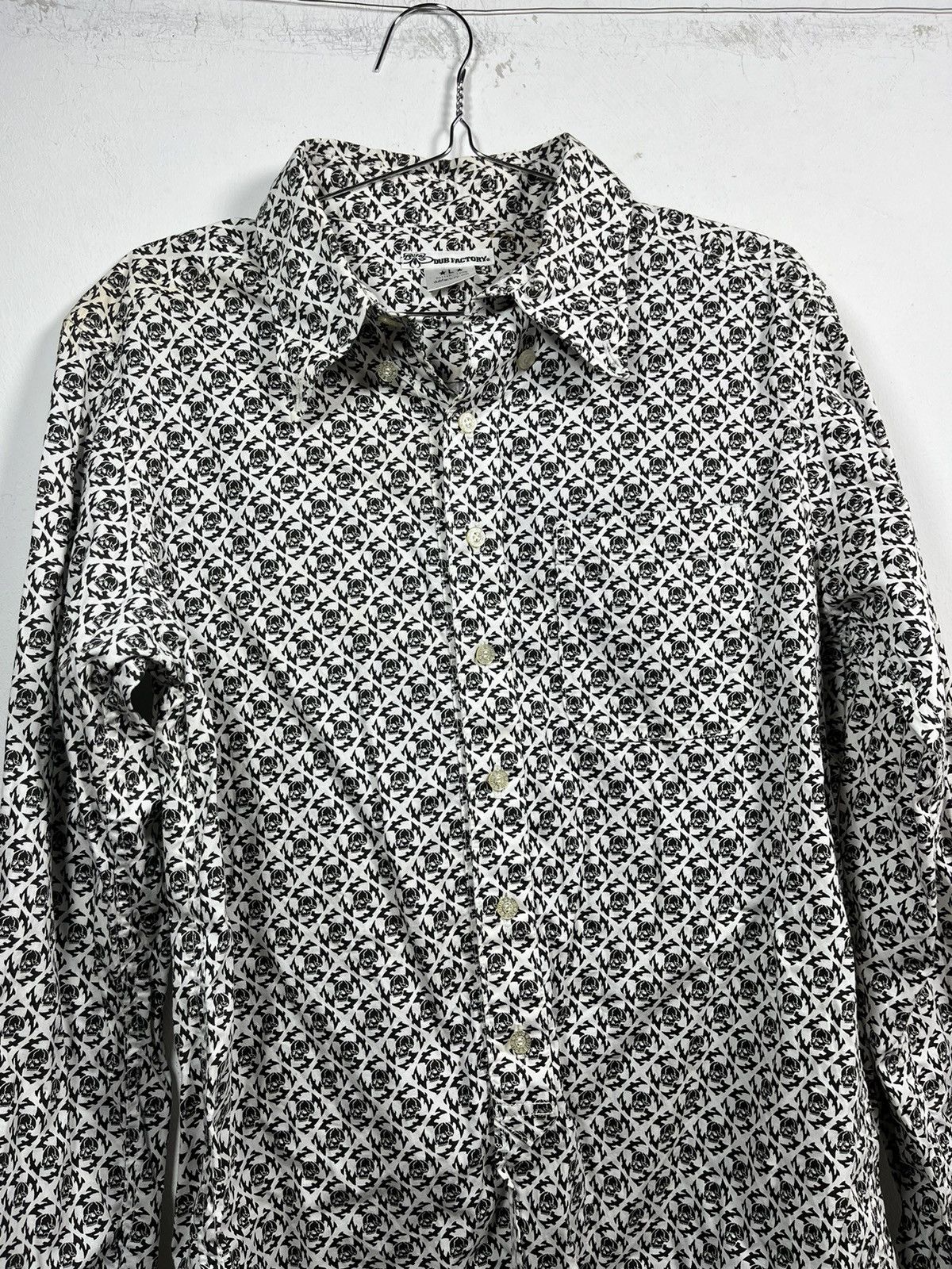 Vintage Skull Button Up DUB FACTORY Akira Size US L / EU 52-54 / 3 - 2 Thumbnail