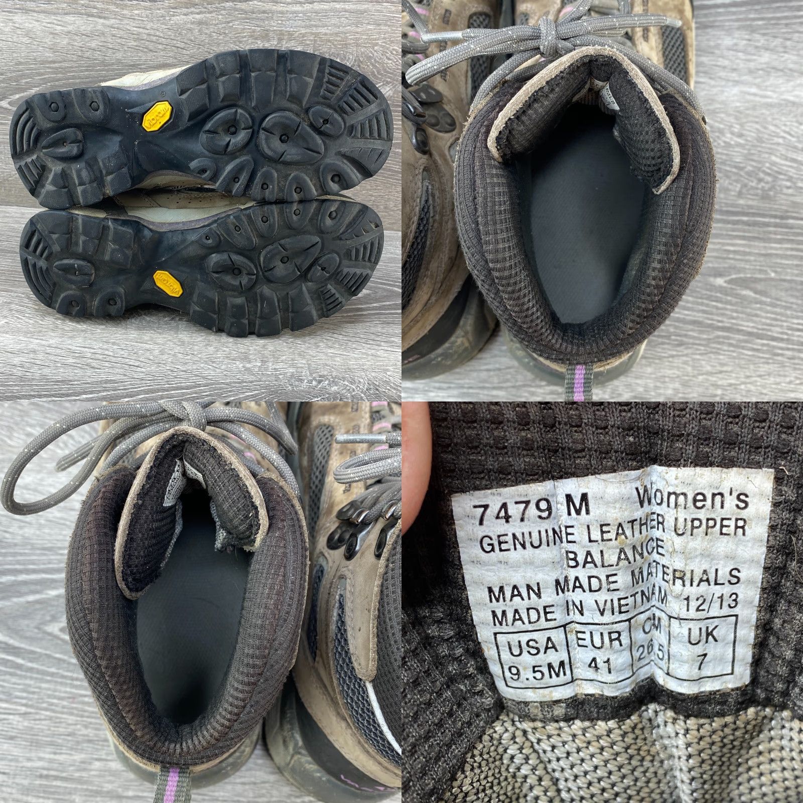 Vasque Vasque 7479 Brown Leather Lace Up Hiking Boots Gore-Tex Vibram Sole Womens 9.5 M Size US 7 / IT 37 - 8 Thumbnail