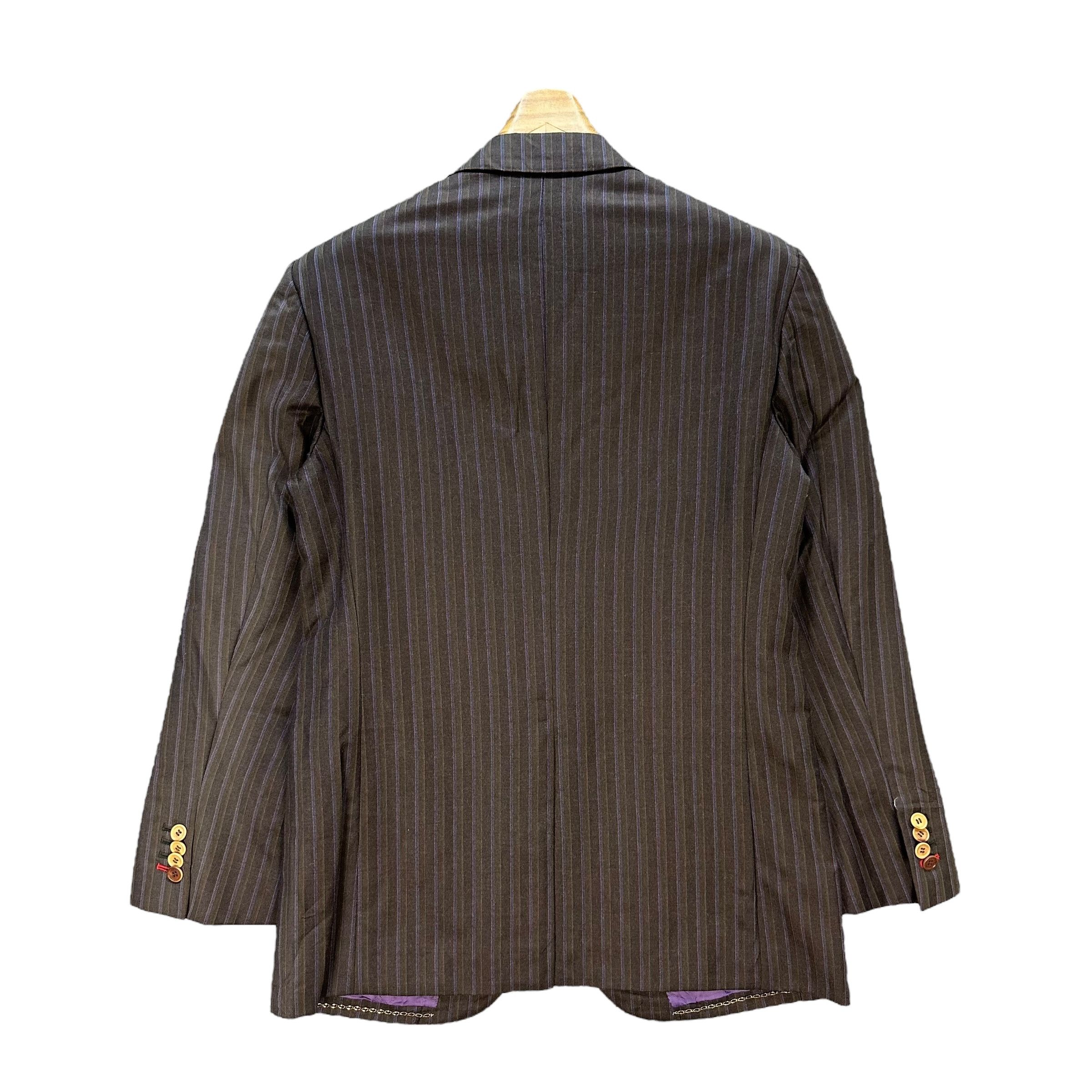 Japanese Brand Cloth DORMEIUL Wool Mohair Cashmere Suit Jacket #A67-1615 Size 40R - 11 Thumbnail