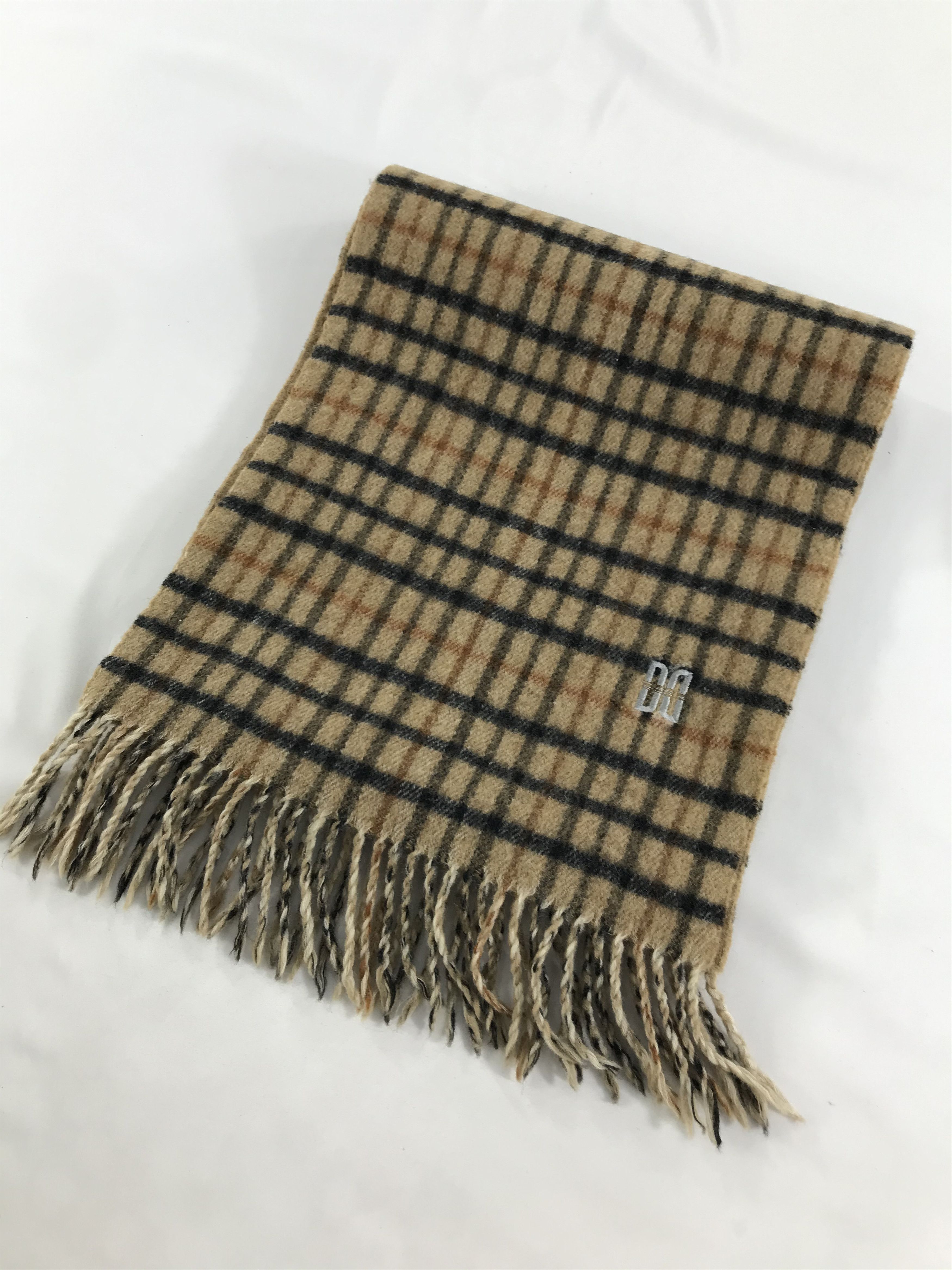 DAKS DAKS London Gingham Wool Scarf Muffler V126 Size ONE SIZE - 3 Thumbnail