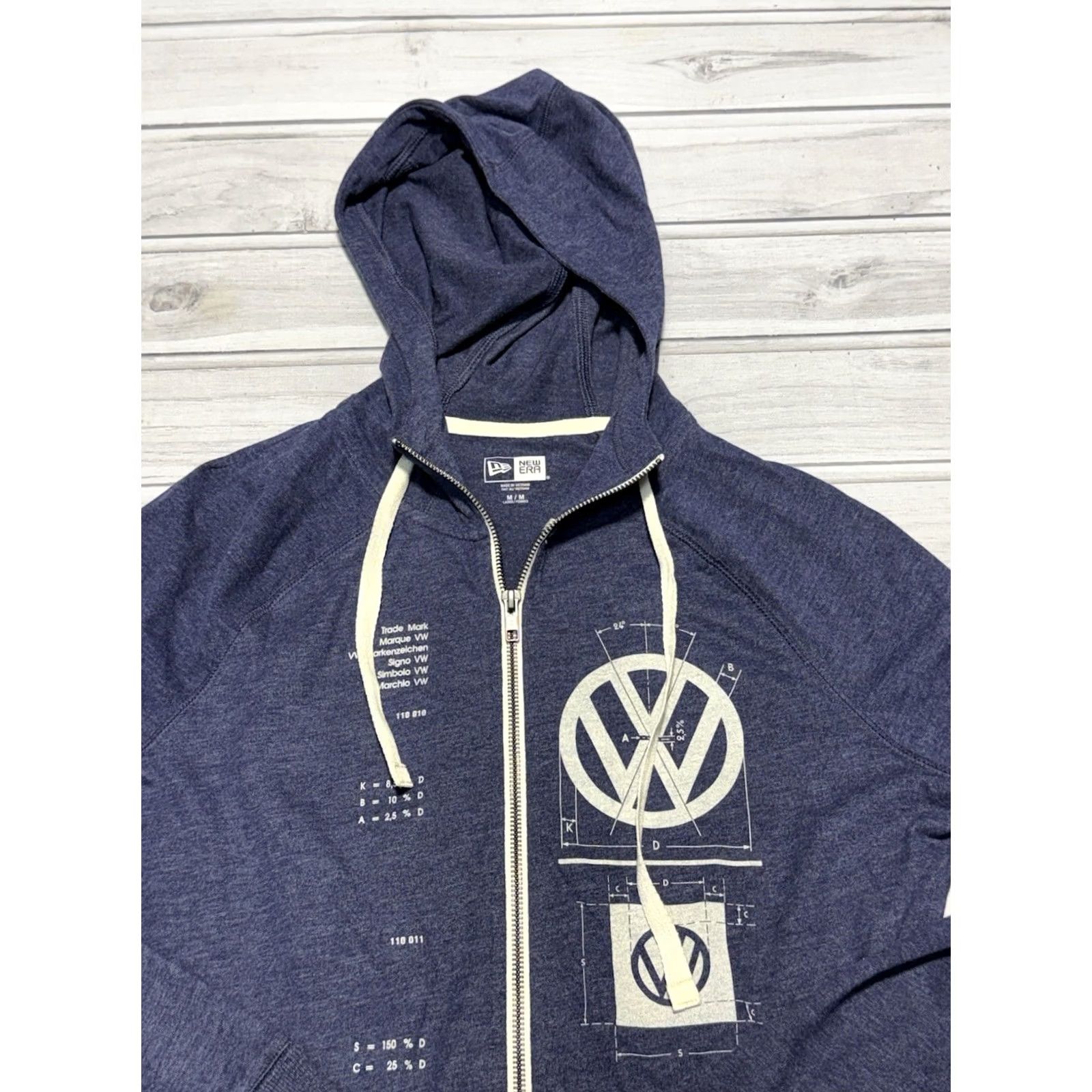 New Era New Era Volkswagen Hoodie Womens S Blue Hooded Jacket VW Full Zip Car Automobile Hoodie Size S / US 4 / IT 40 - 2 Thumbnail
