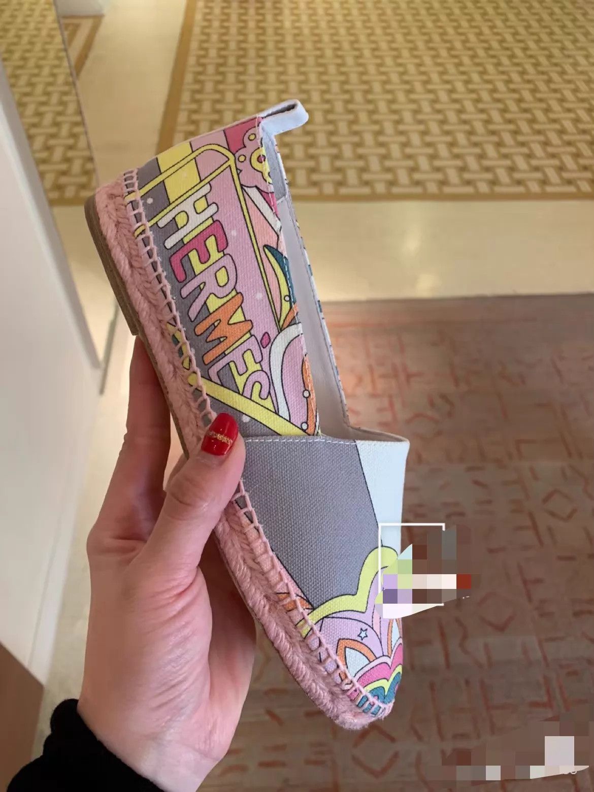 Hermes Hermes Canvas Fisherman Shoes Colorful Pastel Pink 36 Size US 5.5 / IT 35.5 - 9 Thumbnail
