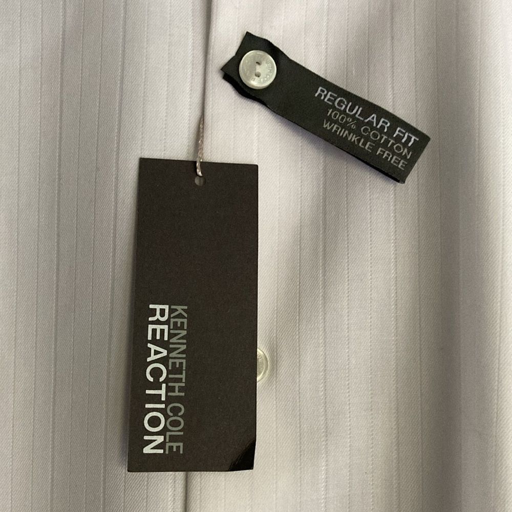 Kenneth Cole Kenneth Cole Reaction Size 16.5 32-33 Mens White Dress Shi Size US L / EU 52-54 / 3 - 7 Thumbnail