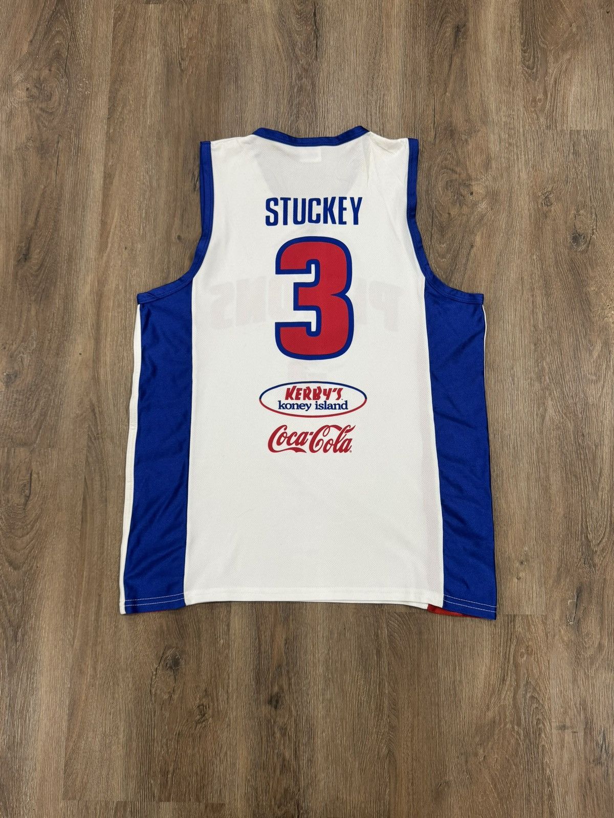 Vintage Detroit Pistons Rodney Stuckey Jersey Large White SGA Made Size US L / EU 52-54 / 3 - 2 Thumbnail