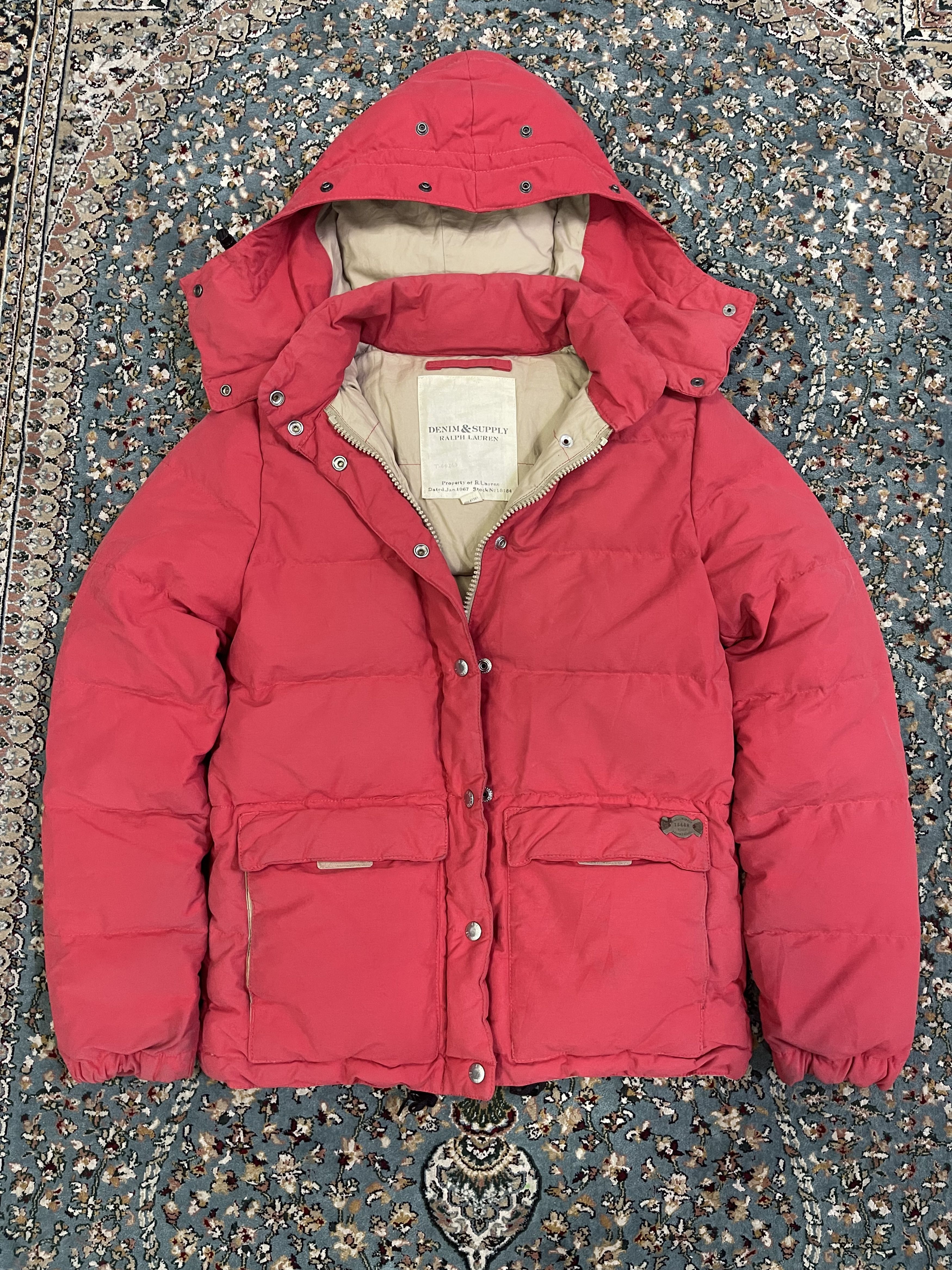 Denim & Supply Ralph Lauren Red Balaclava Down Puffer Jacket Size US XS / EU 42 / 0 - 2 Thumbnail