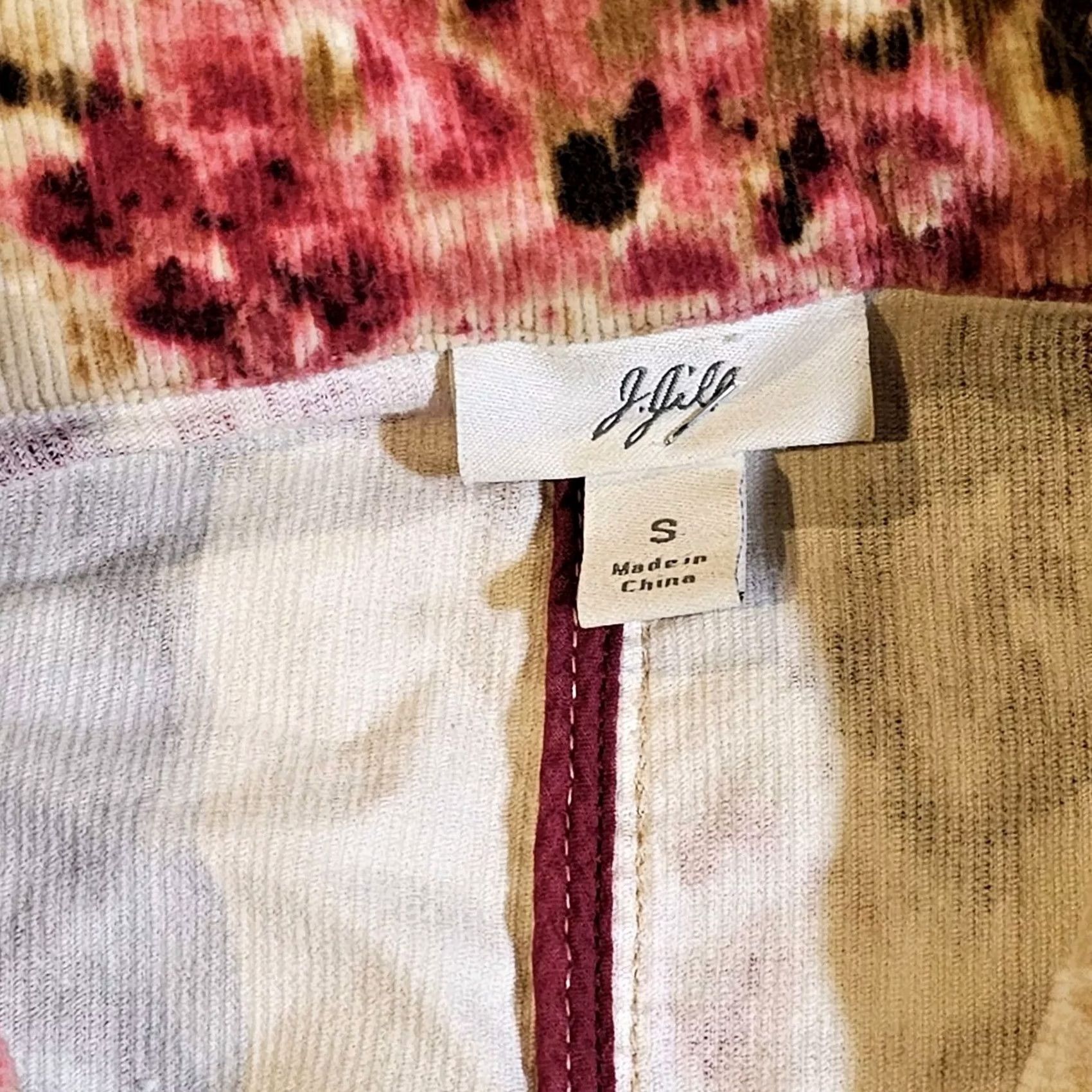 J. Jill VINTAGE J. Jill Blazer Women’s Small Beige Pink Floral Corduroy Snap Button 90s LTD Blazer Jacket Mens? Size S / US 4 / IT 40 - 3 Thumbnail