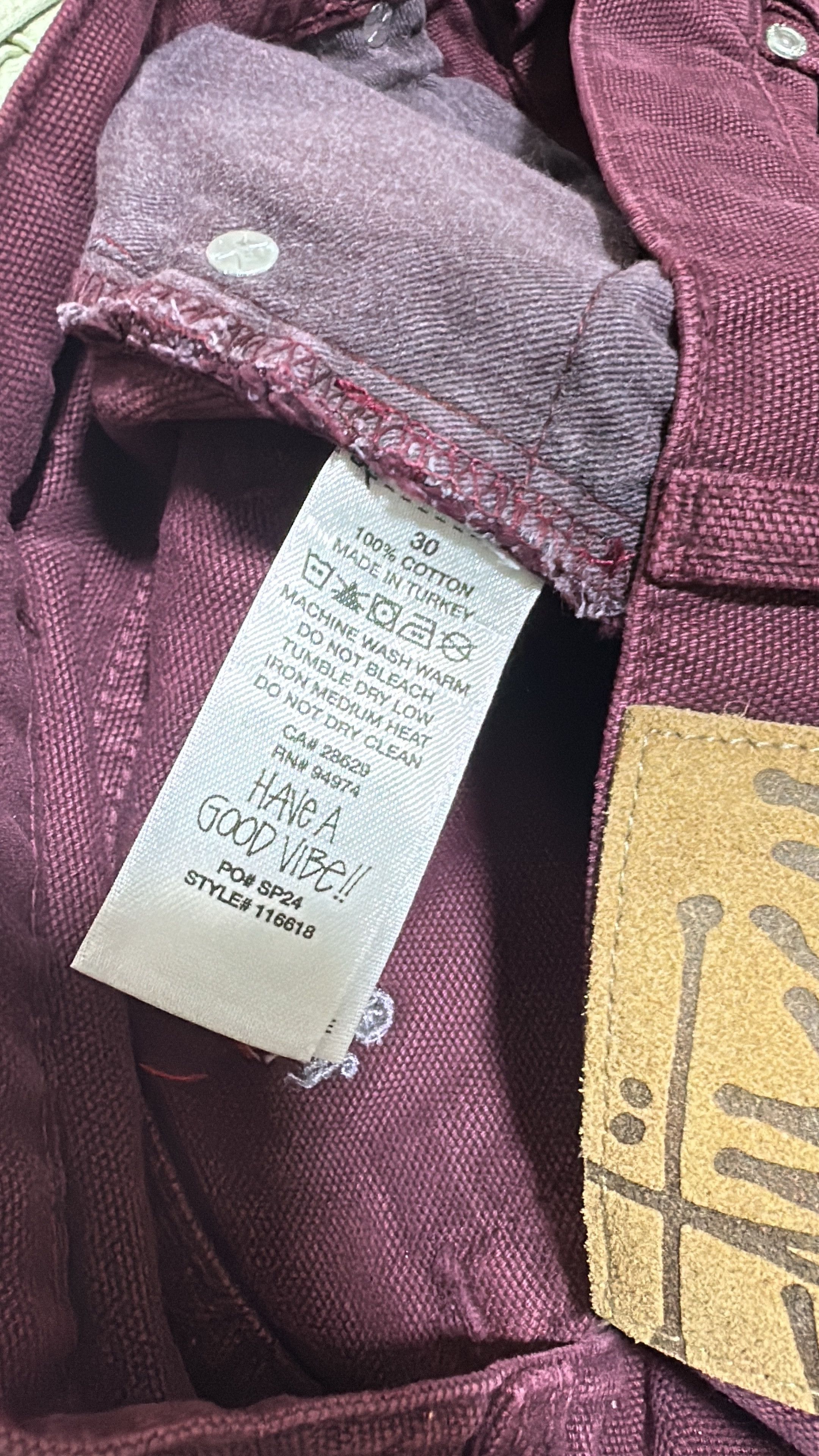 Stussy Stussy Big Ol Jean Wine Size 30 Size US 30 / EU 46 - 6 Thumbnail