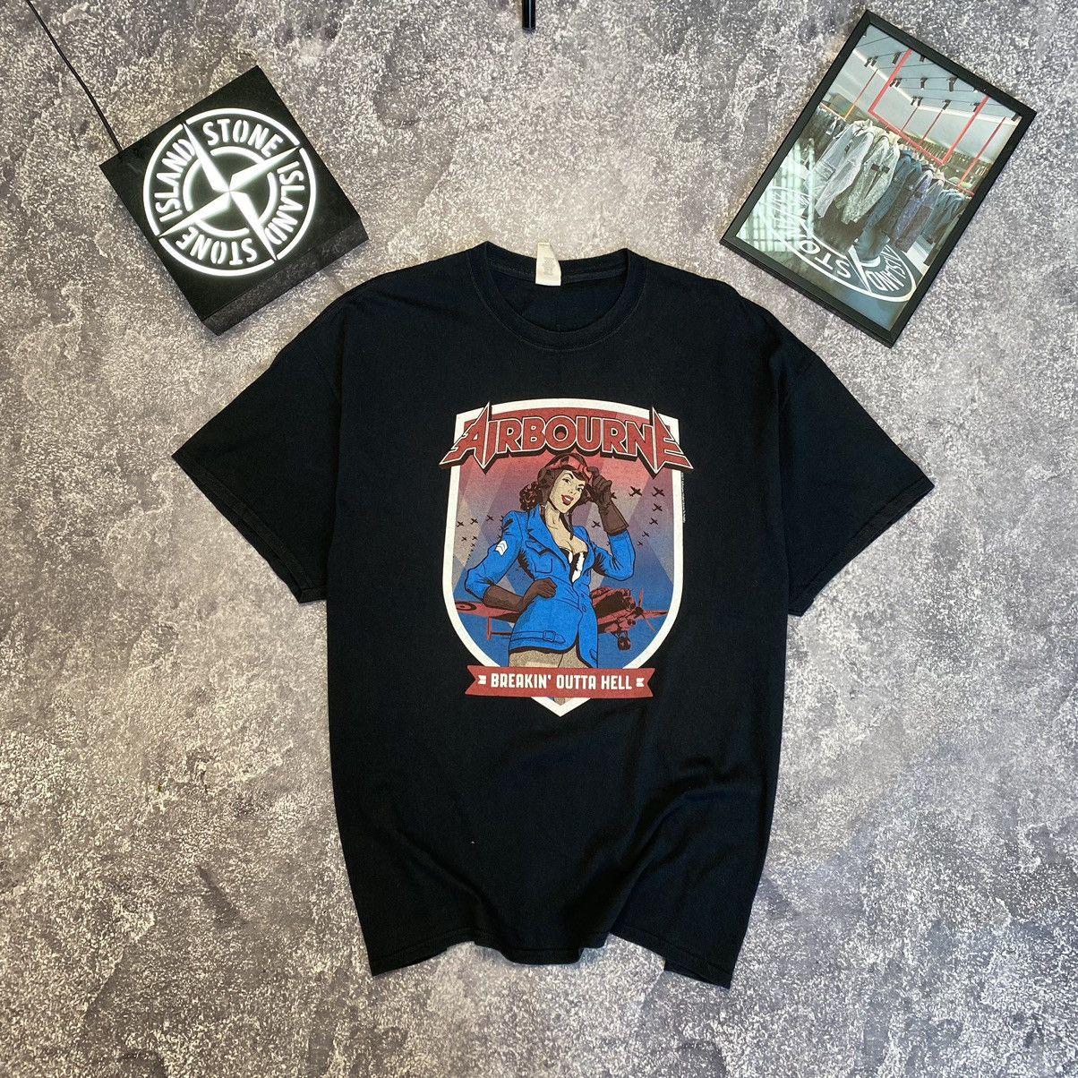 Band Tees Vintage Airborne 2017 Breakin Outta Hell Big Sexy Ledy tee Size US XXL / EU 58 / 5 - 1 Thumbnail