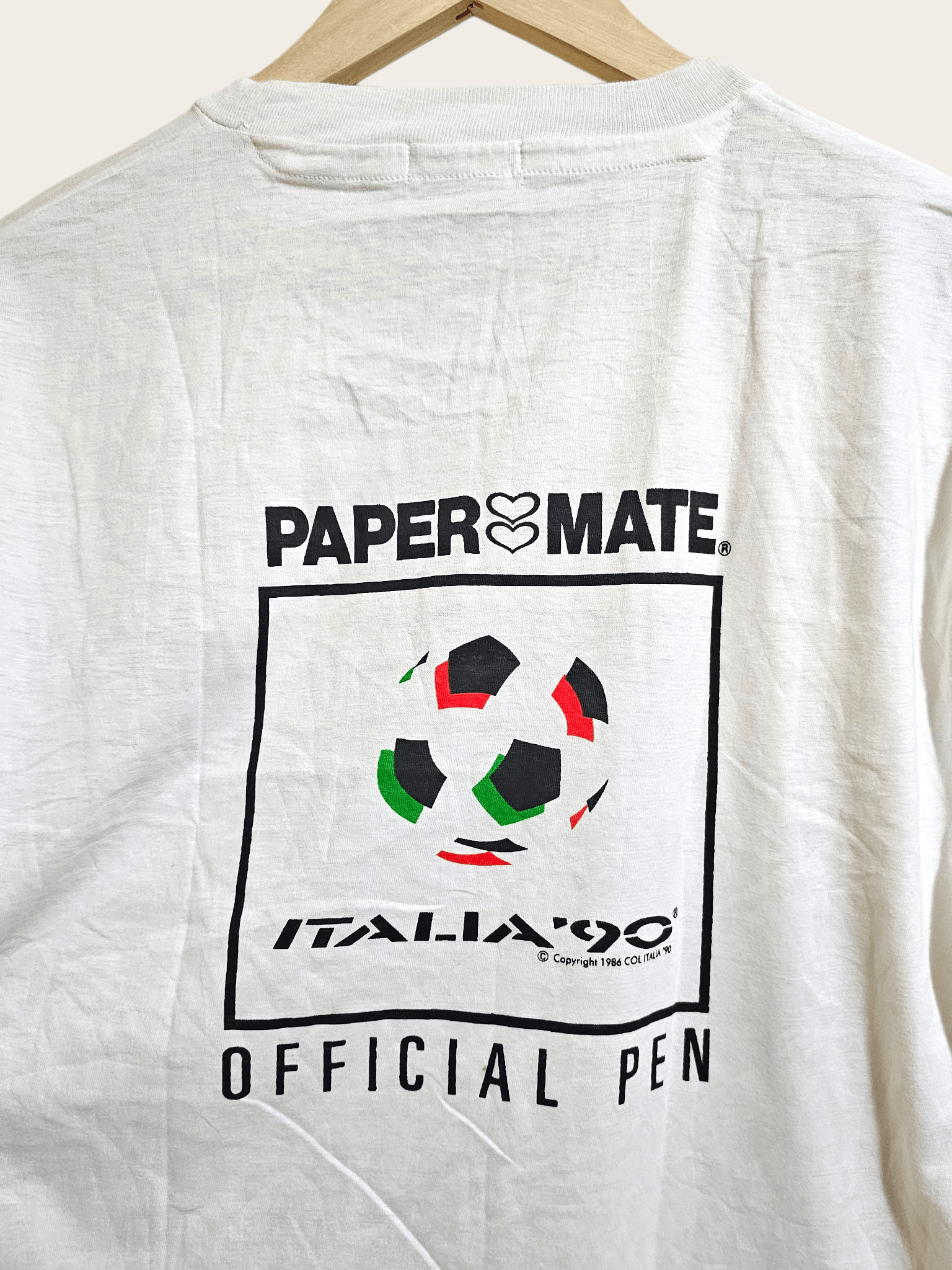 Vintage Italy 90's World Cup Paper Mate Sponsor Tee Size US L / EU 52-54 / 3 - 5 Thumbnail