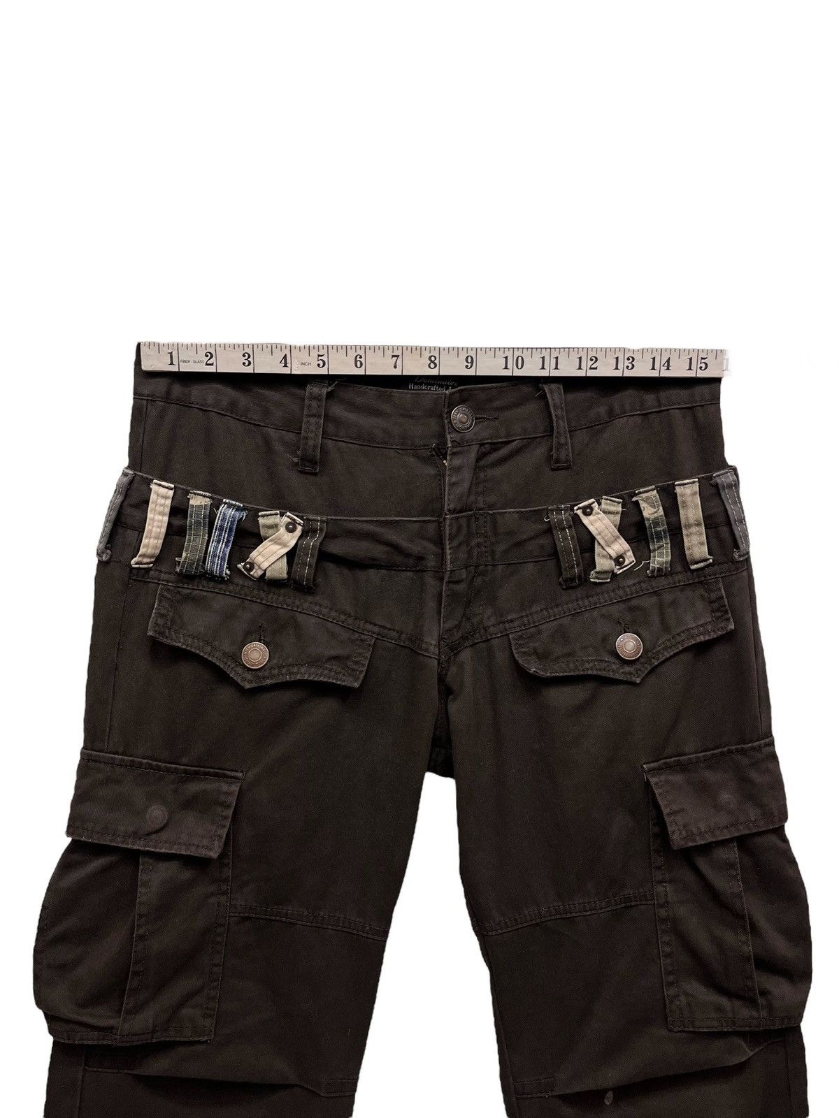 Japanese Brand DOMINATE Japanese Handcrafted Double Waist Bush Cargo Pants Size US 31 - 11 Thumbnail