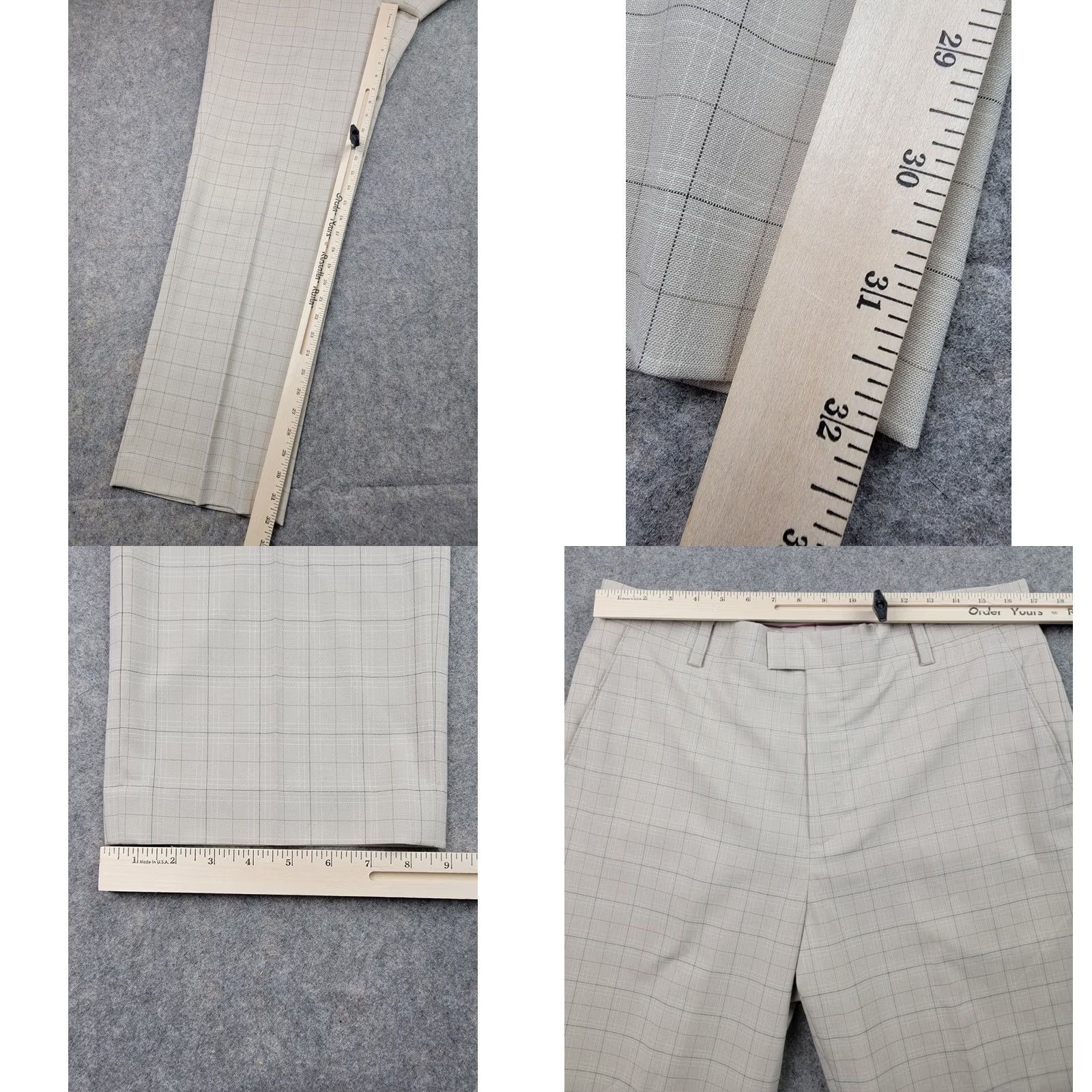 Nike Tiger Woods Collection Pants Nike Mens 36x32 Beige Plaid Golf Sports NWT Size US 36 / EU 52 - 10 Thumbnail
