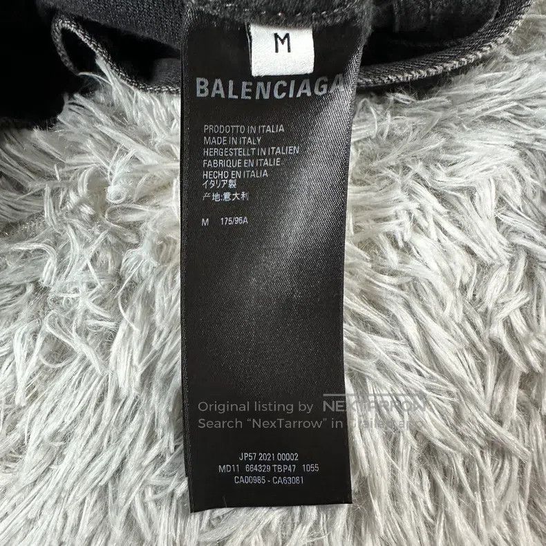 Balenciaga Balenciaga Black Embroidery Distressed Denim Jacket Size US M / EU 48-50 / 2 - 4 Thumbnail