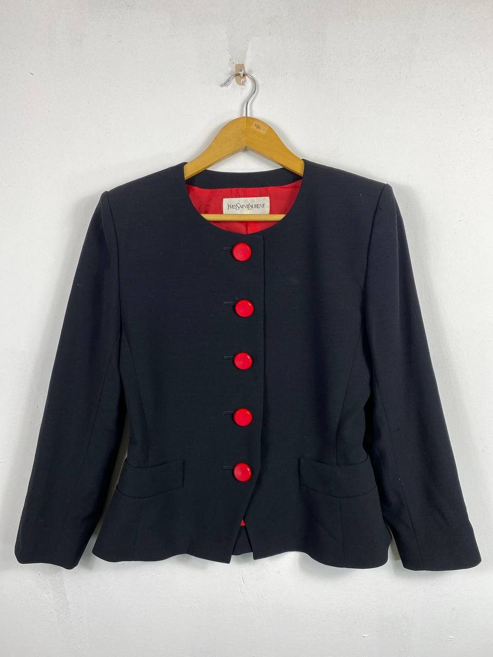 Designer × Yves Saint Laurent vintage yves saint laurent wool jacket nice design Size S / US 4 / IT 40 - 1 Thumbnail