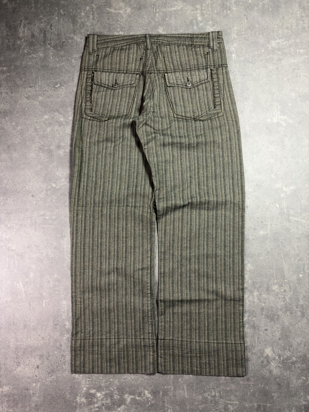 Marithe + Francois Girbaud 00s Marithe + Francois Girbaud Striped Wide Leg Pants 32 34 Size US 32 / EU 48 - 2 Thumbnail