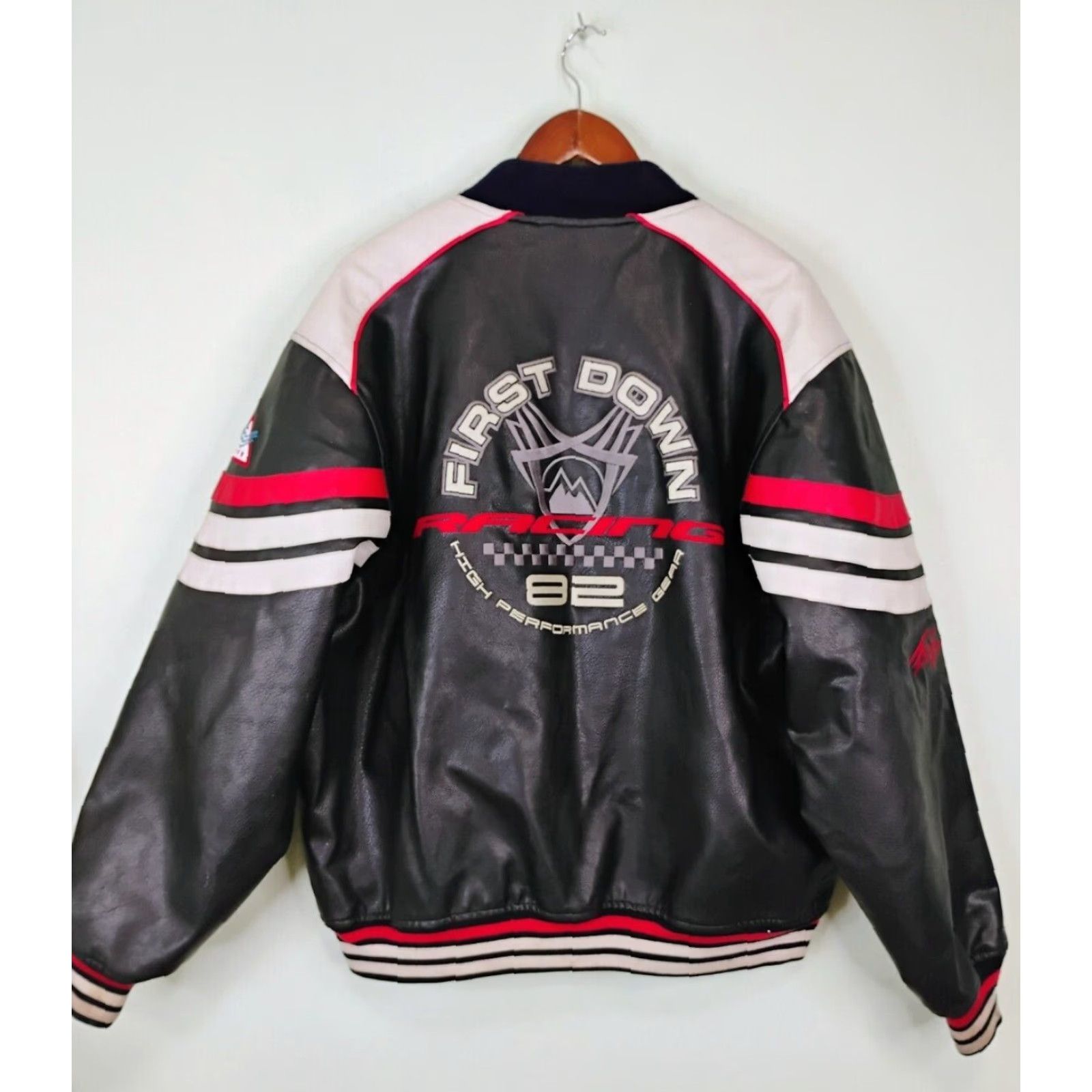 Vintage VINTAGE First Down Jacket Bomber Shirt? Size US XL / EU 56 / 4 - 3 Thumbnail