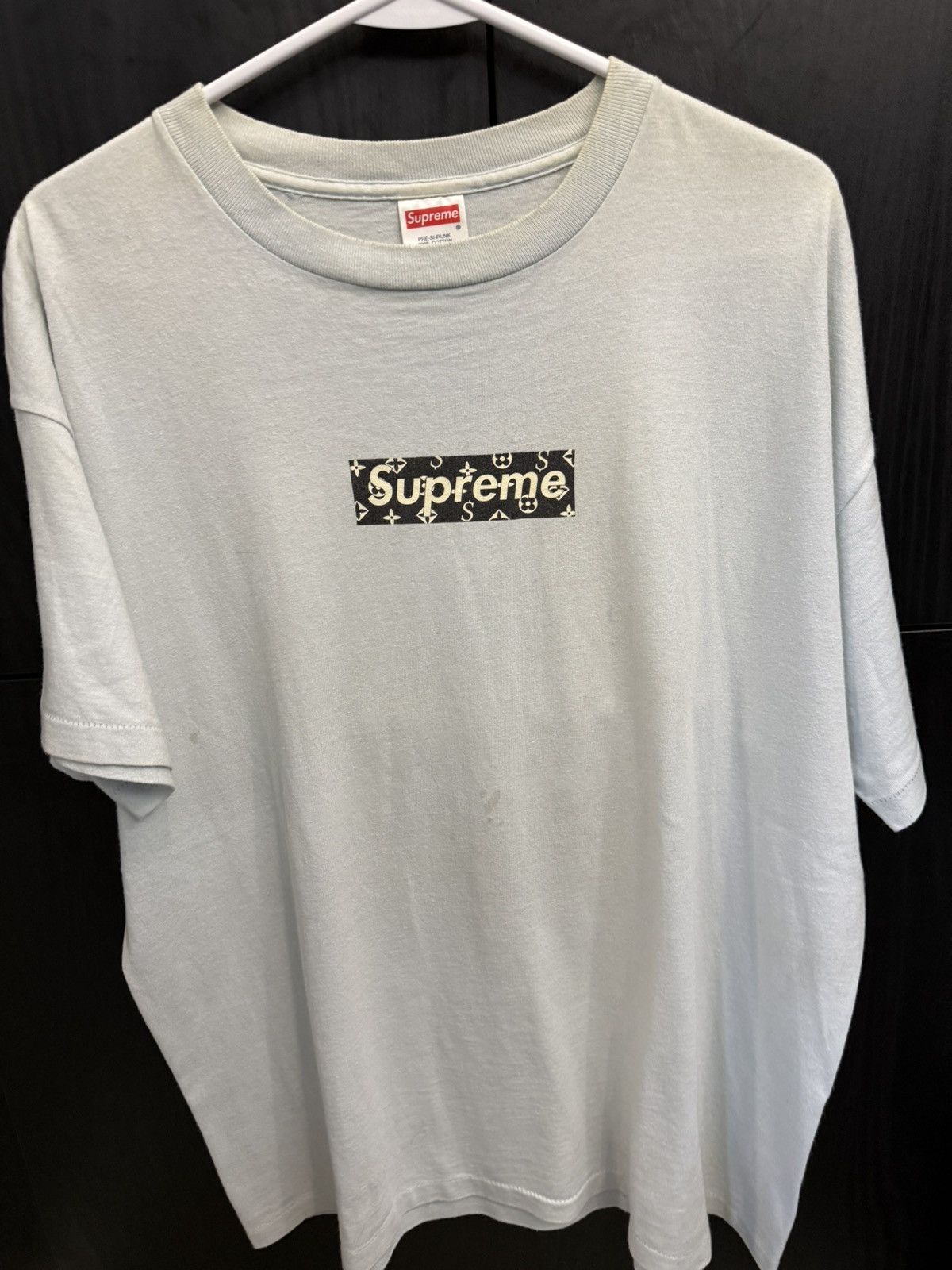 Supreme Supreme LV Monogram Box Logo Ice Blue Cease And Desist Tee Size US XL / EU 56 / 4 - 10 Thumbnail