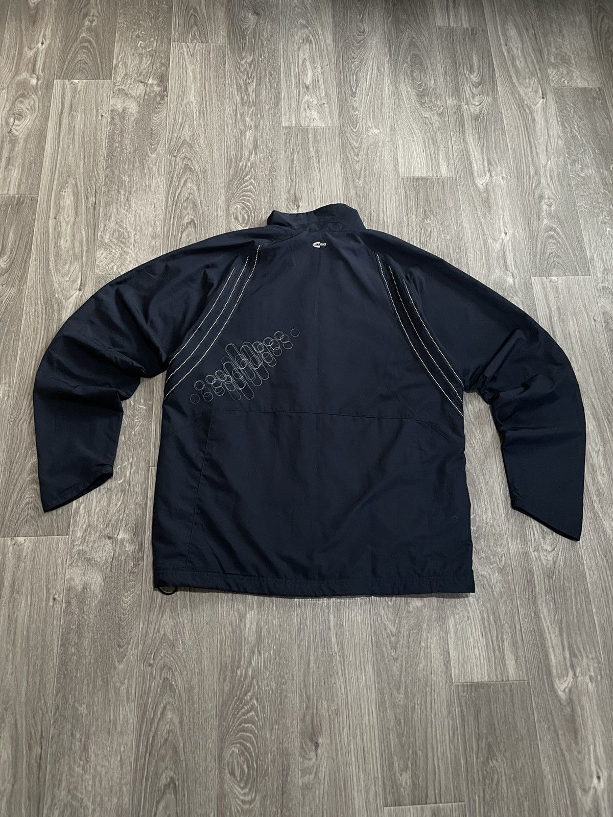 Adidas Vintage 00s Adidas Reflective 3 Stripes Nylon Track Jacket Size US L / EU 52-54 / 3 - 2 Thumbnail