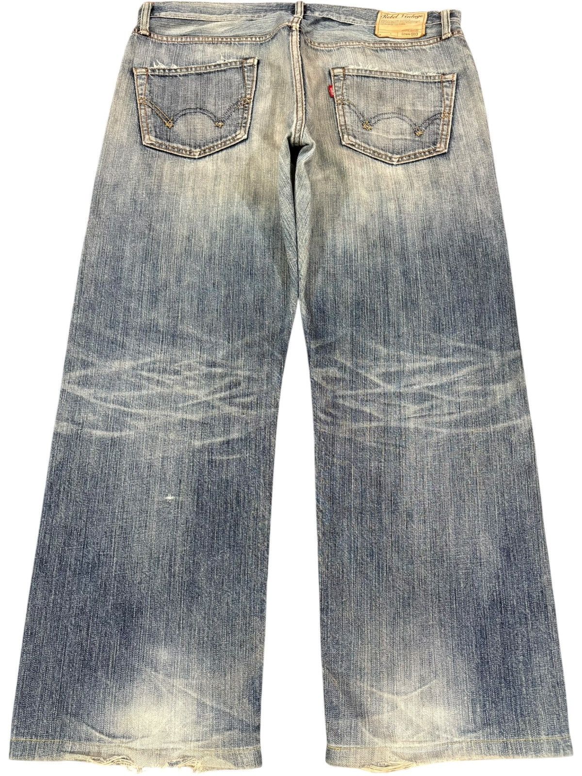 Edwin Vintage Edwin 503RV Mud Wash Distressed Loose Baggy Jeans Size US 36 / EU 52 - 2 Thumbnail