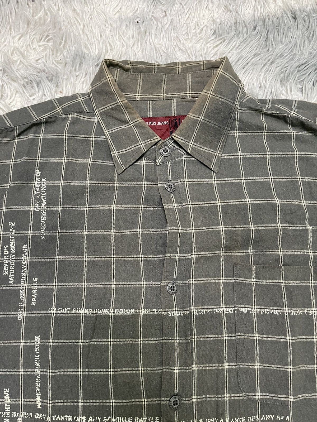 If Six Was Nine 2000s NYLAUS BUTTON UP FADED PUNK DESIGN Size US L / EU 52-54 / 3 - 7 Thumbnail