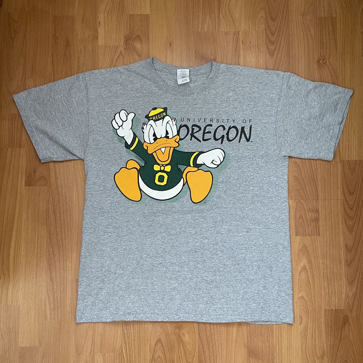Vintage University of Oregon Ducks Donald Duck Logo Tee L