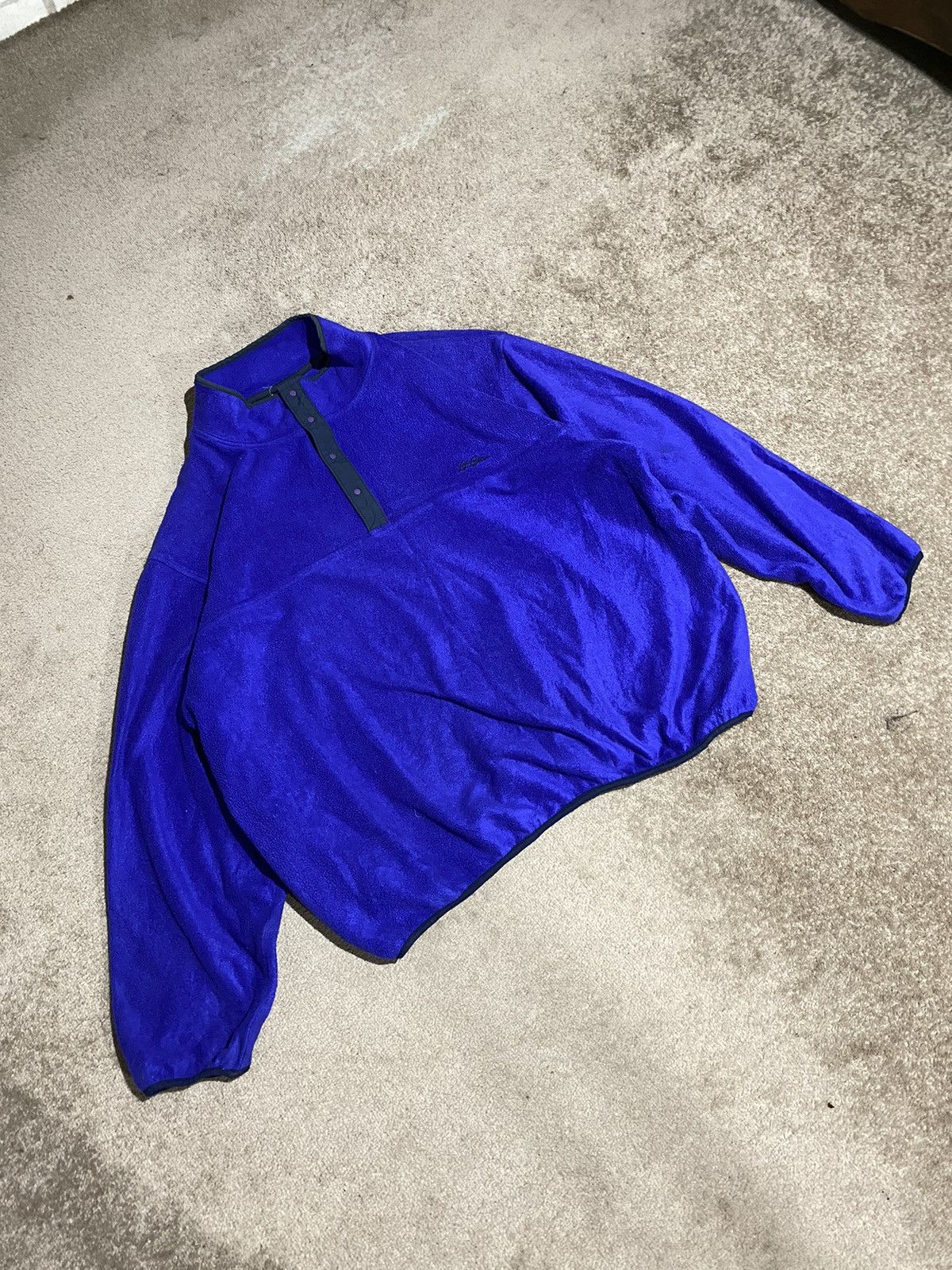 L.L. Bean Vintage 90s L.L. Bean Pullover Snap T Fleece Jacket Purple Size US XL / EU 56 / 4 - 1 Thumbnail