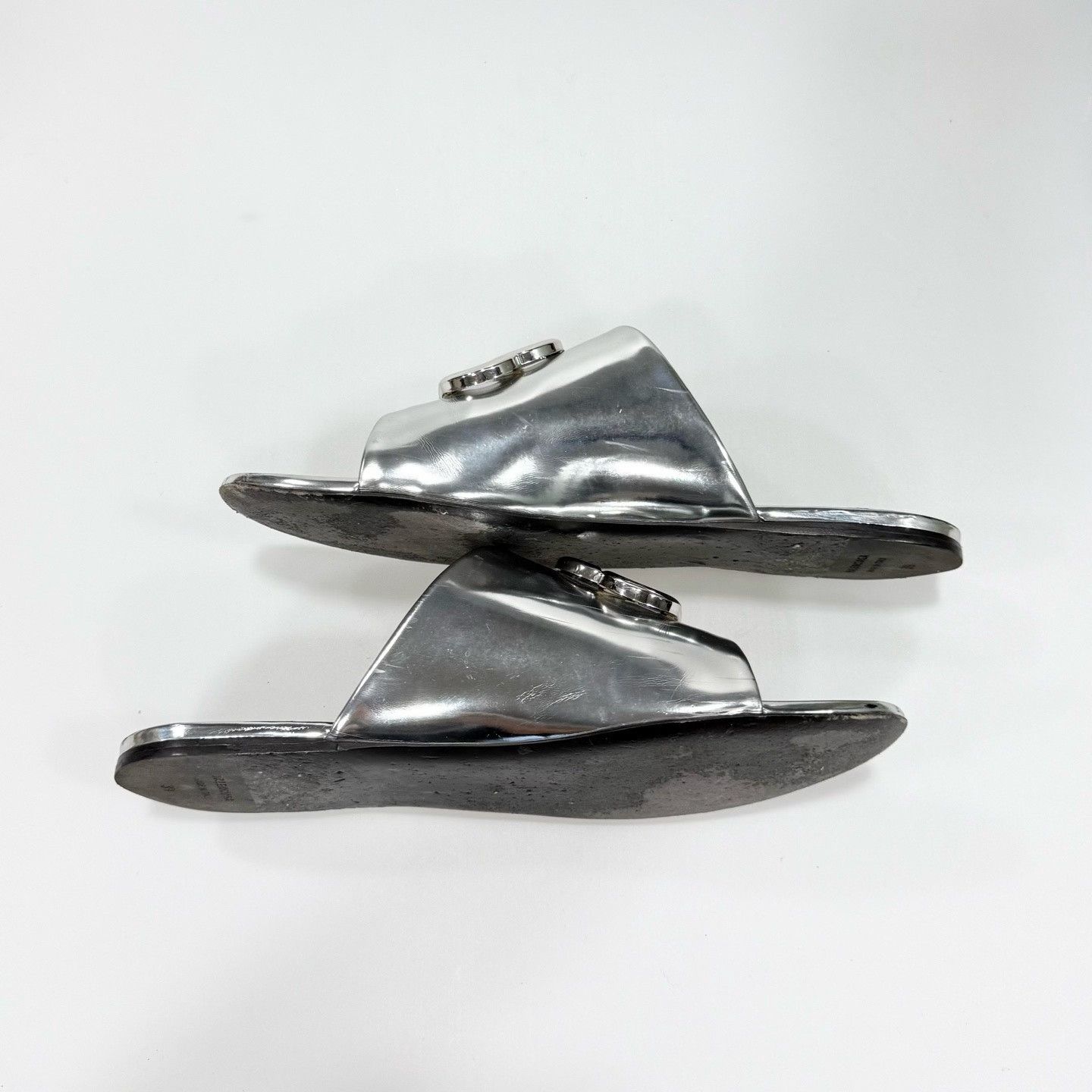 Balenciaga Balenciaga Metallic Slippers Size US 6 / EU 39 - 3 Thumbnail