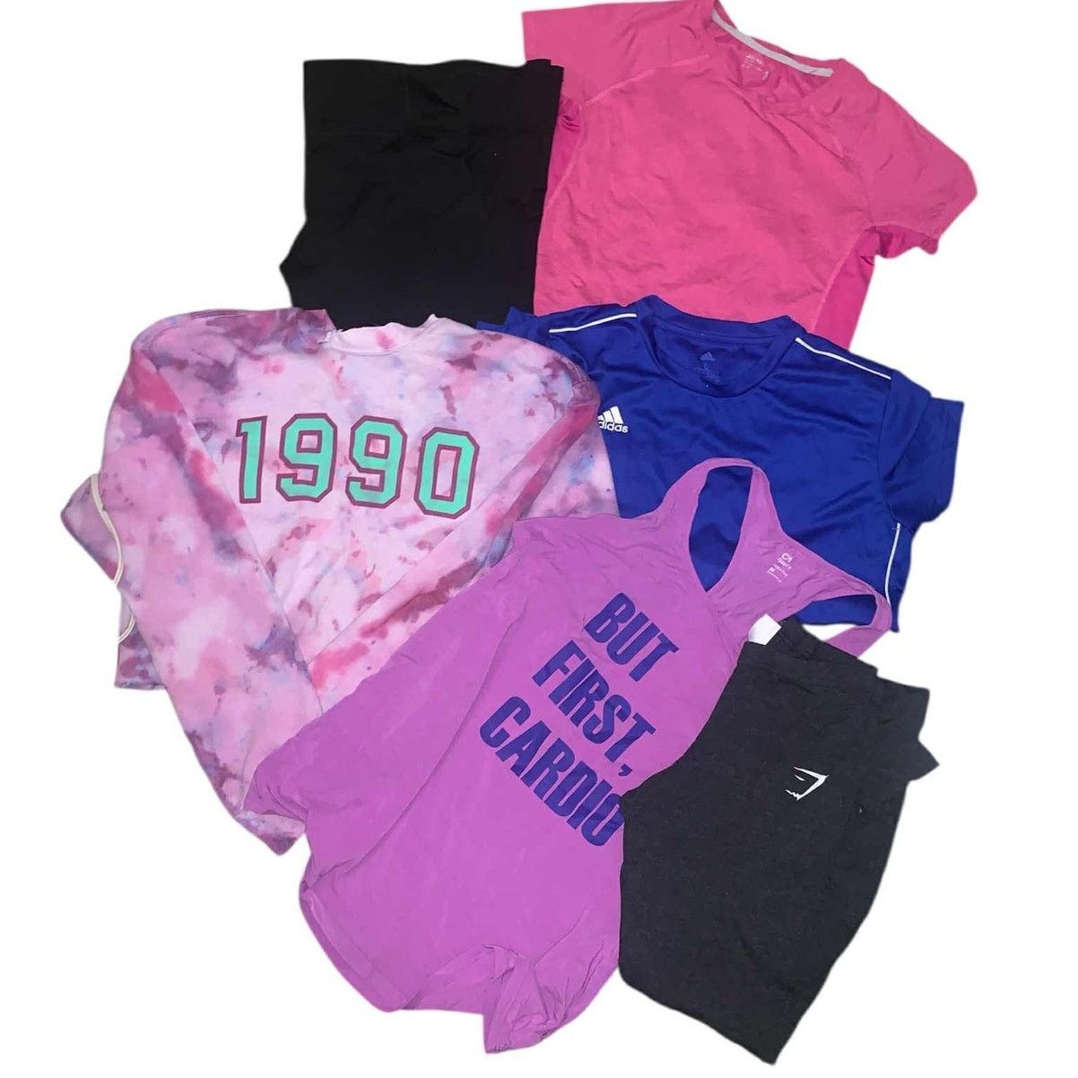 Adidas 6 Athletic Workout Gym Leggings Tank T-Shirt Sweatshirt SM Size S / US 4 / IT 40 - 3 Thumbnail